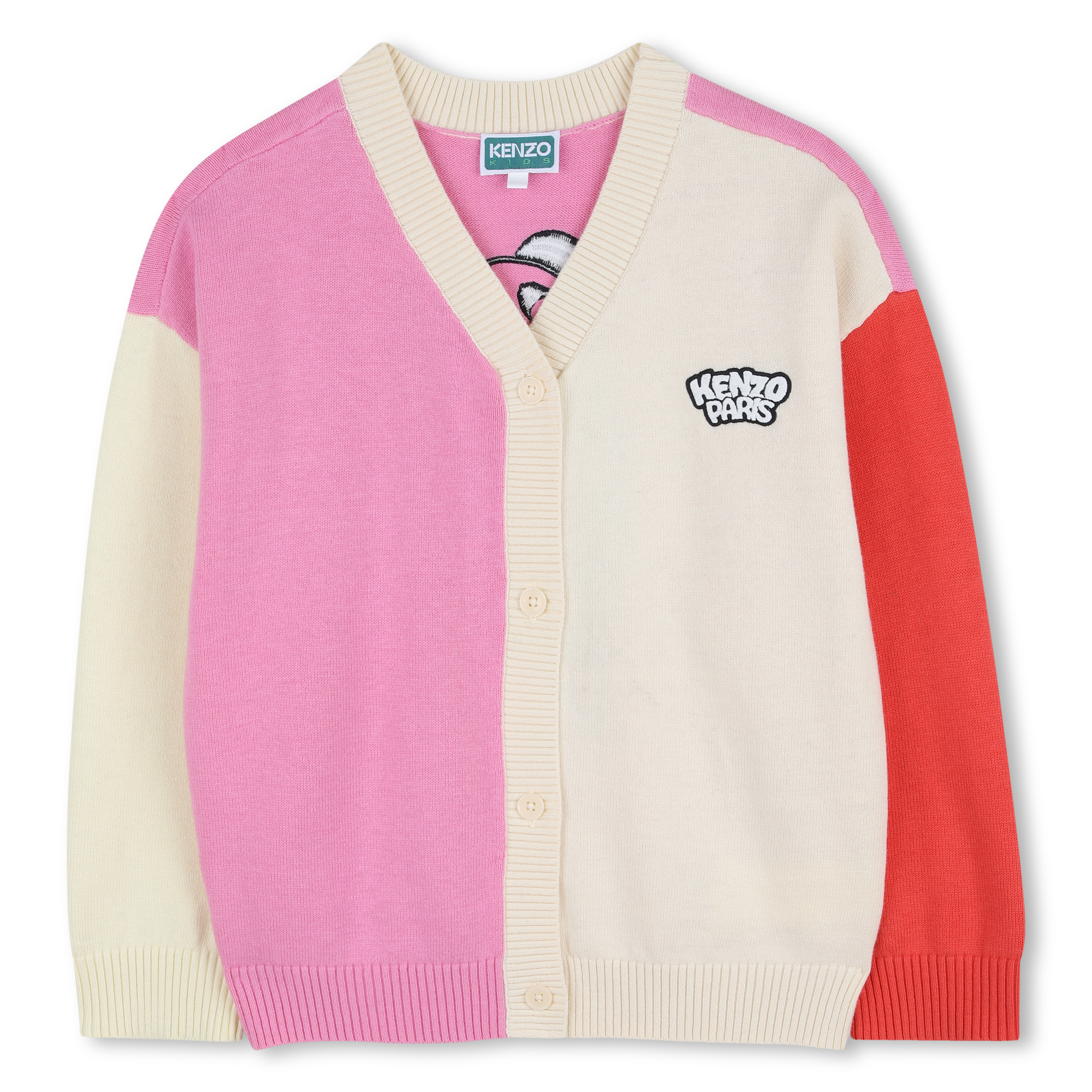 Kenzo Kids - Gilet En Maille Col V - Deep Pink - Fille - 12 Ans Kenzo Kids - Gilet En Maille Col V - Deep Pink - Fille - 12 Ans