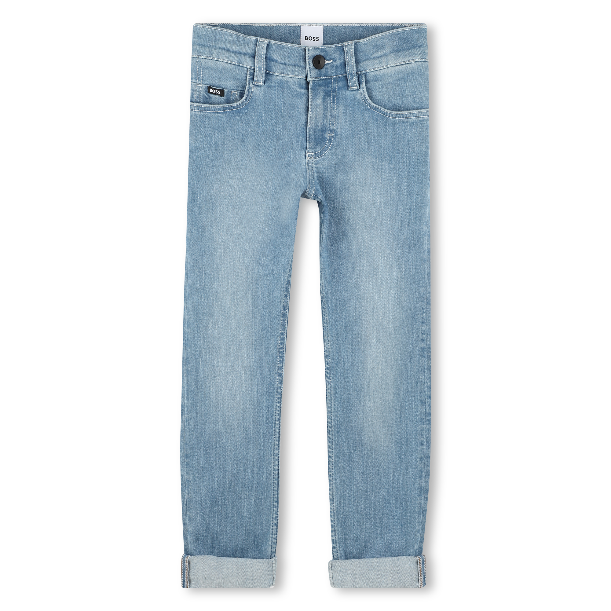 Boss - Jean Ajusté 5 Poches - Dble Stone+brossage - Garçon - 16 Ans