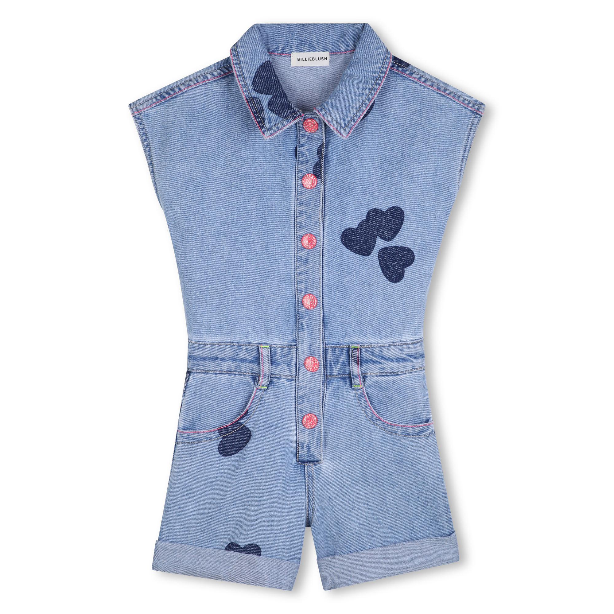Billieblush - Combishort En Jean - Double Stone+bleach - Fille - 3 Ans