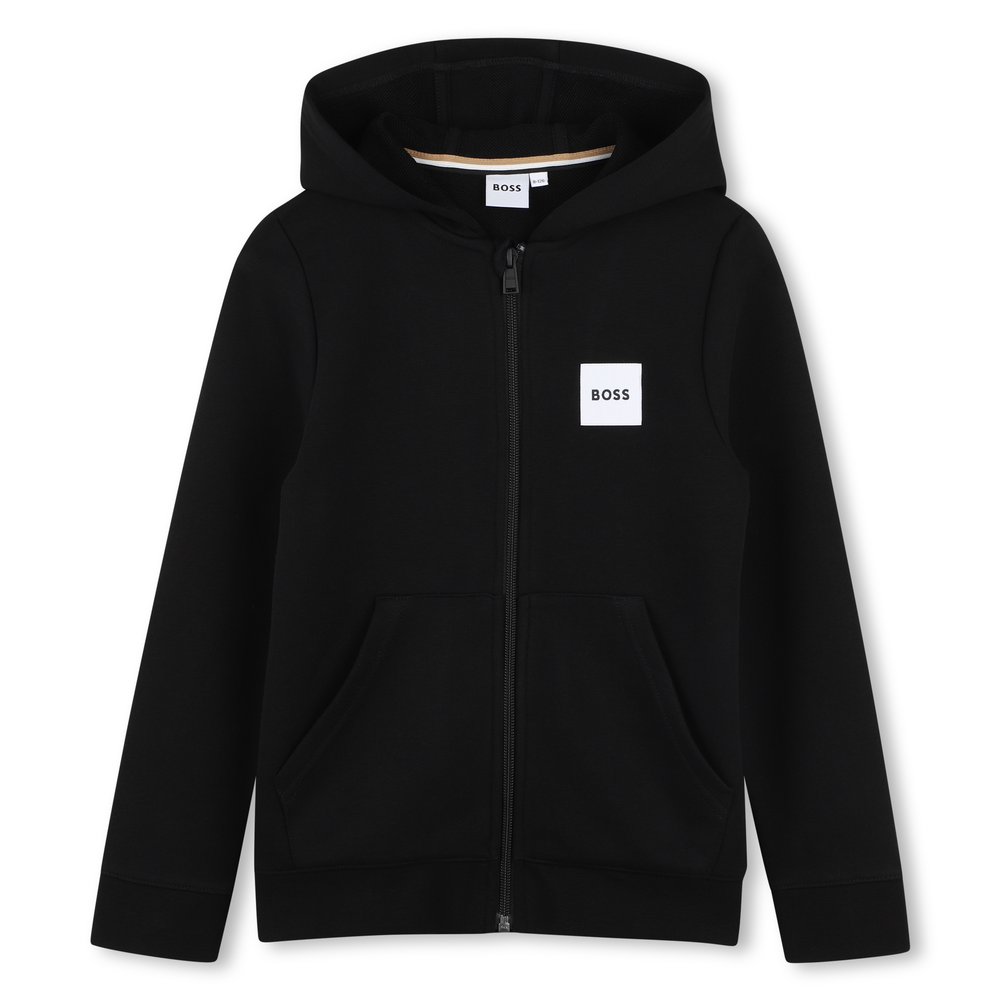 Boss - Sweat Zippé À Capuche - Black - Garçon - 16 Ans