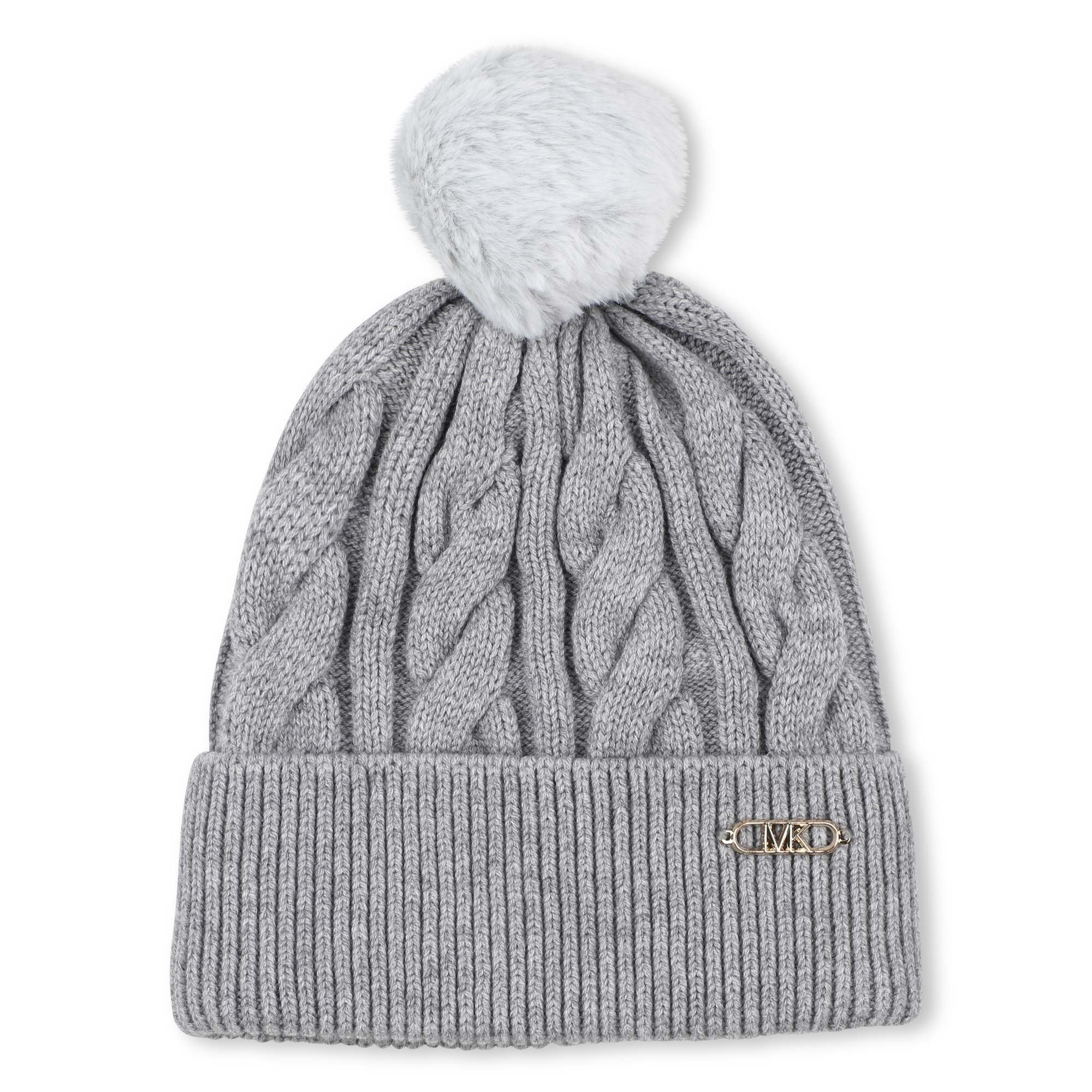 Michael Kors - Bonnet Torsadé En Tricot - Gris Chine Acier - Fille - Taille T2 Michael Kors - Bonnet Torsadé En Tricot - Gris Chine Acier - Fille - Taille T2