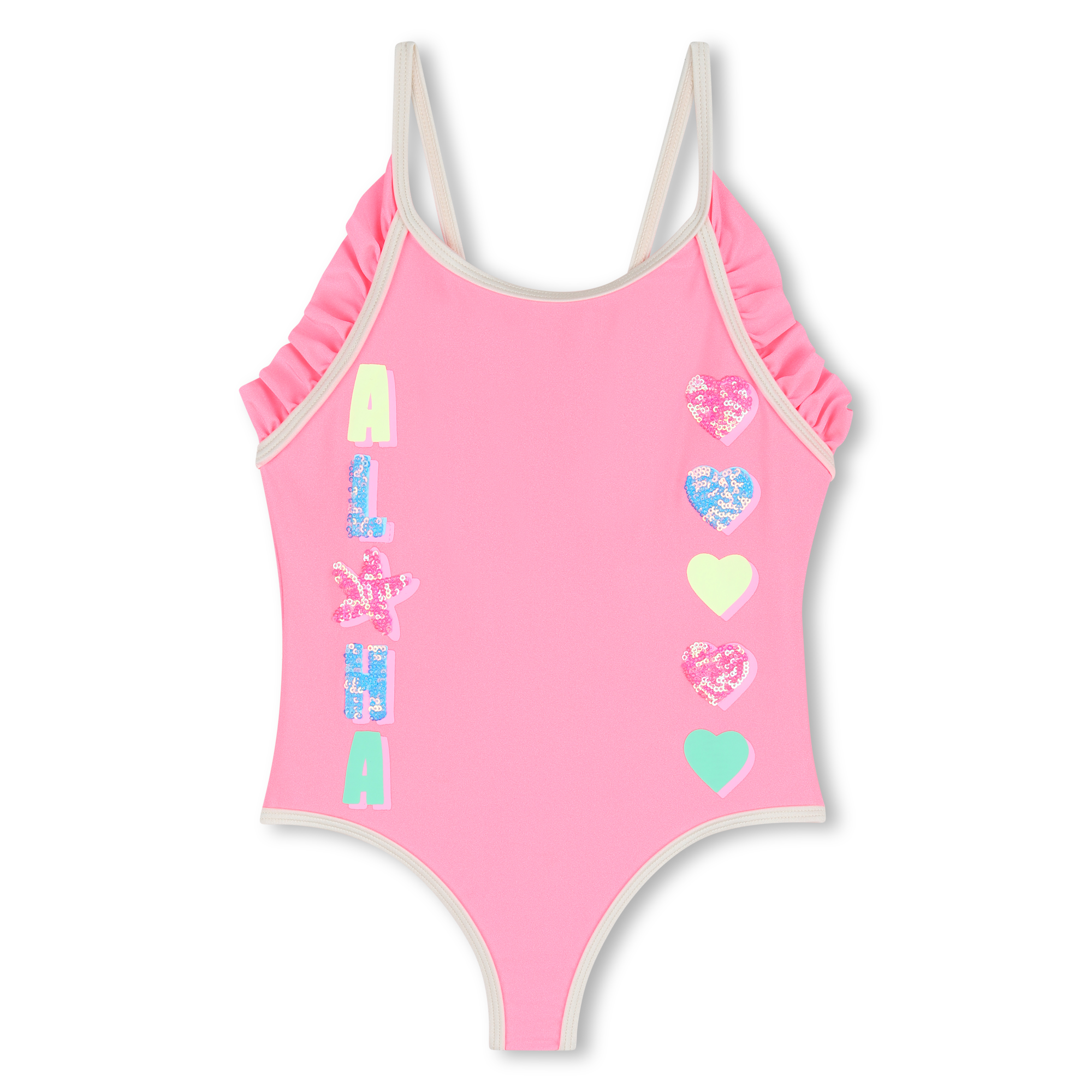 Billieblush - Maillot De Bain 1 Pièce - Rose Fluo - Fille - 5 Ans