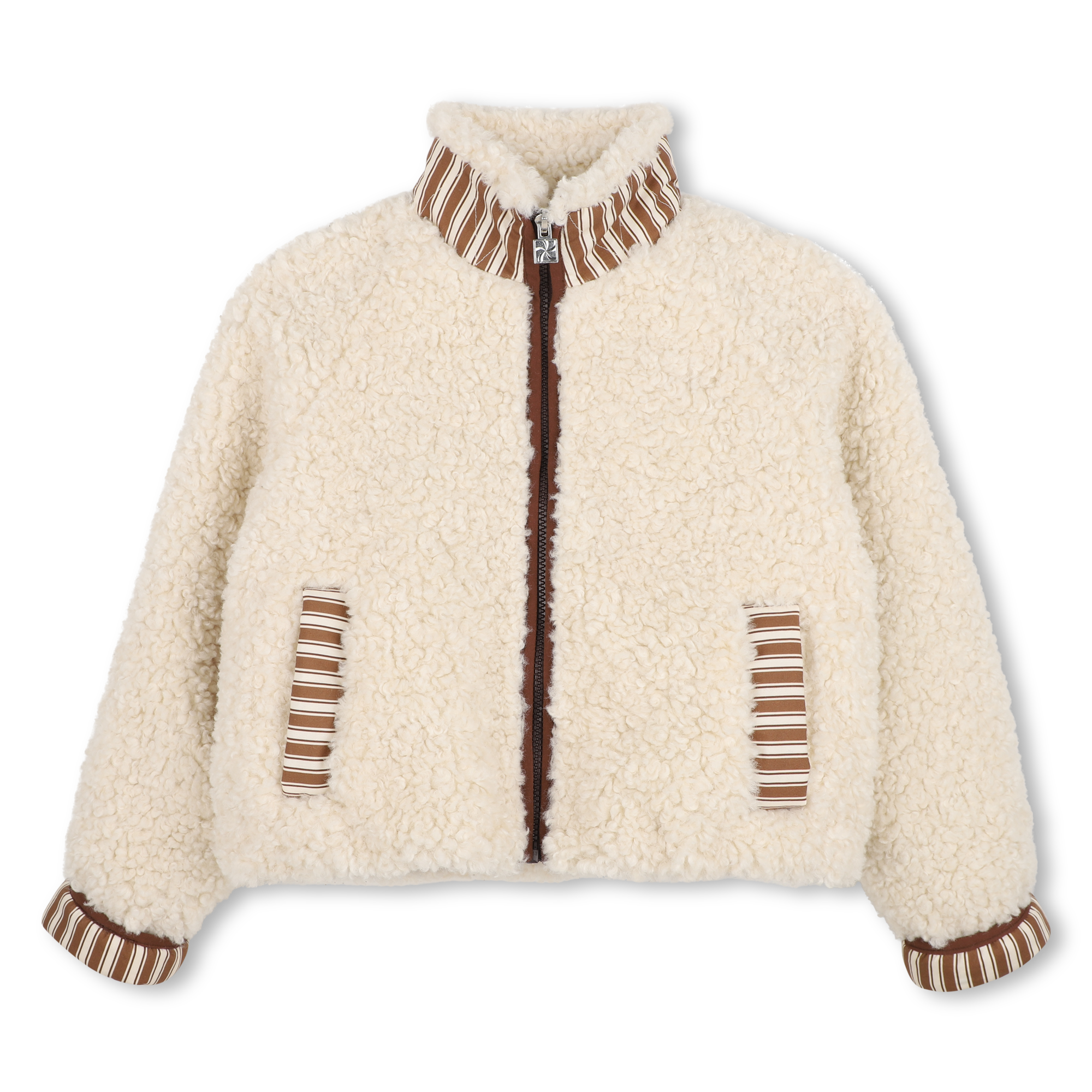 Kids Around - Veste En Tissu Peluche - Craie - Fille - 4 Ans Kids Around - Veste En Tissu Peluche - Craie - Fille - 4 Ans