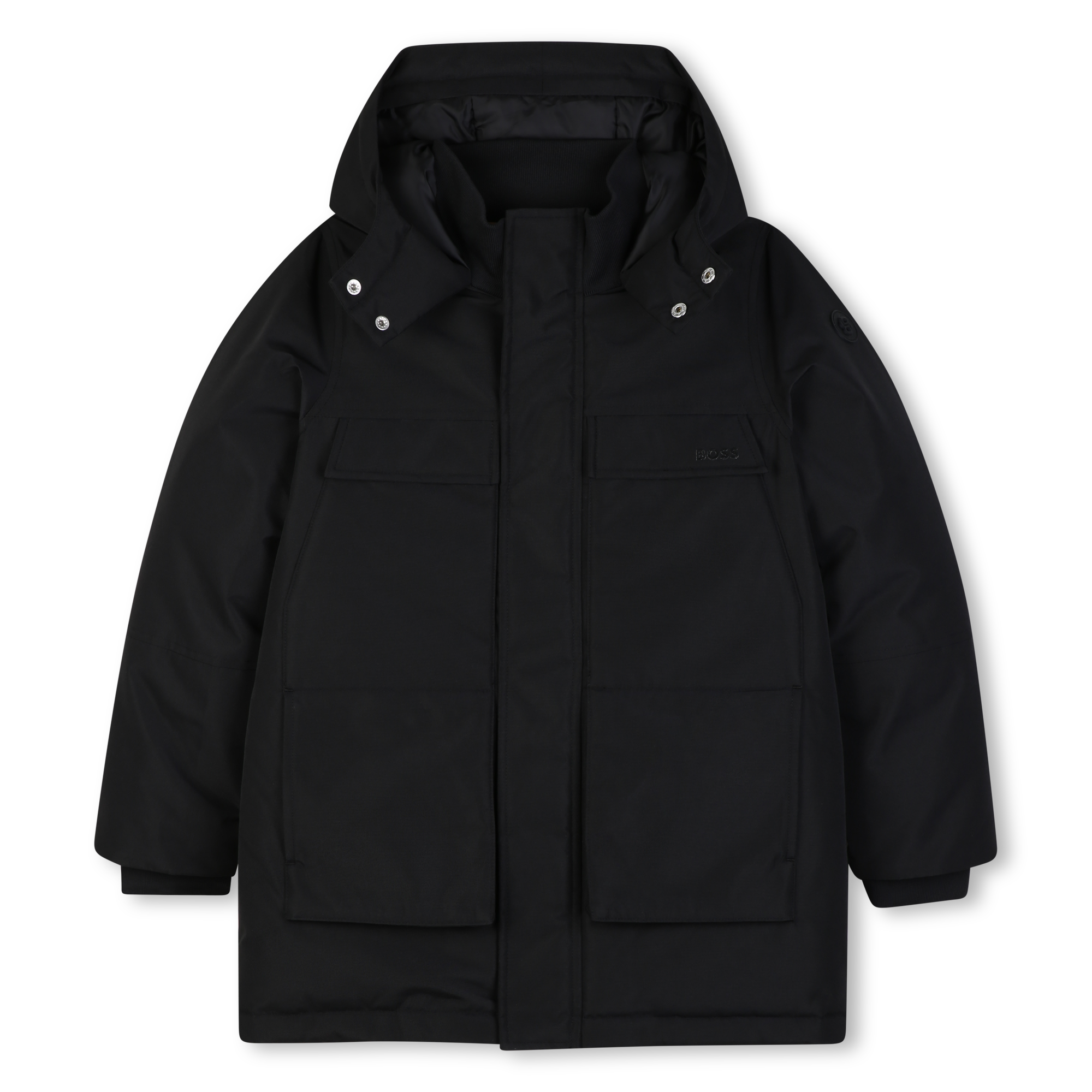 Boss - Parka À Capuche - Black - Garçon - 12 Ans