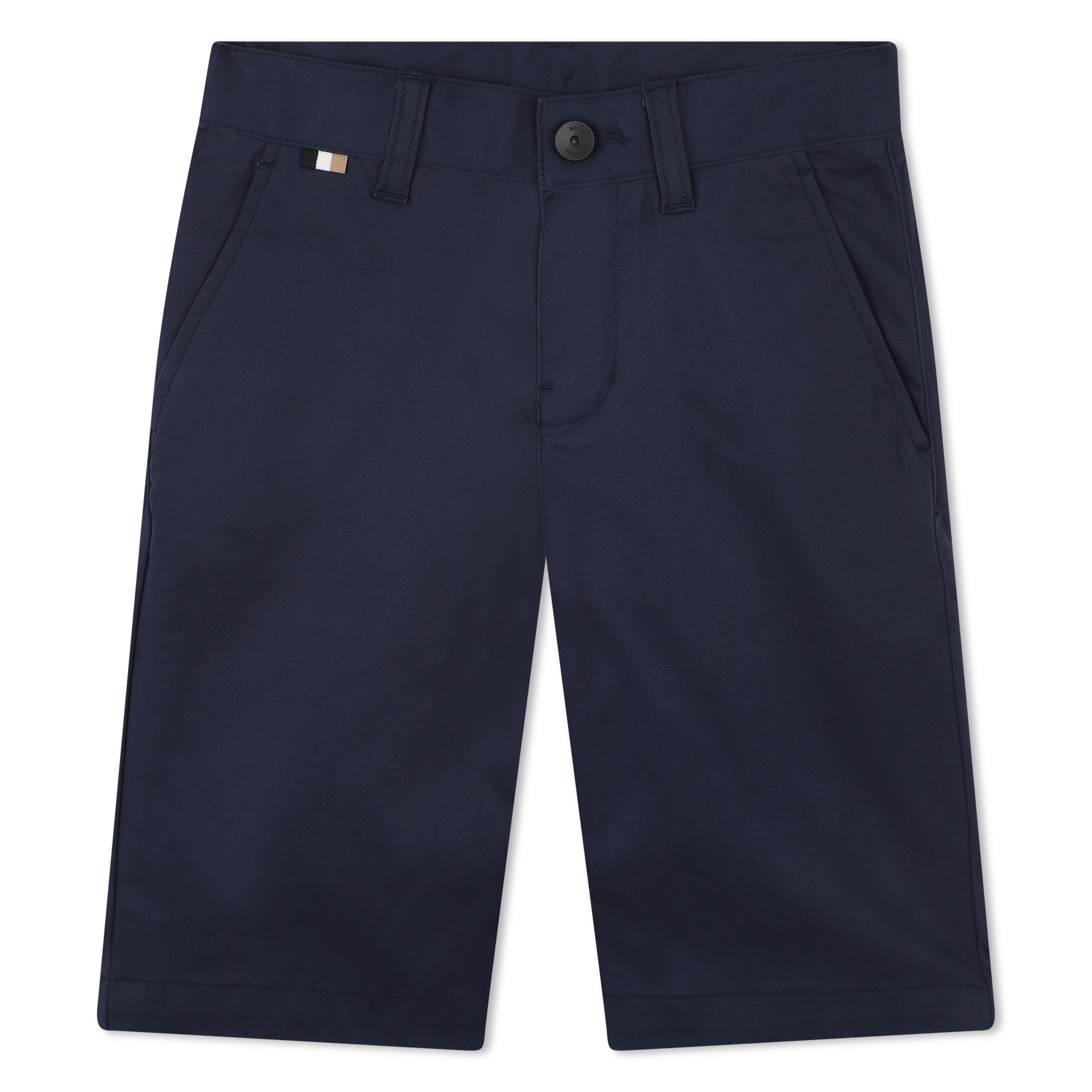 Boss - Bermuda Chino Doublé - Bleu Cargo - Garçon - 4 Ans Boss - Bermuda Chino Doublé - Bleu Cargo - Garçon - 4 Ans