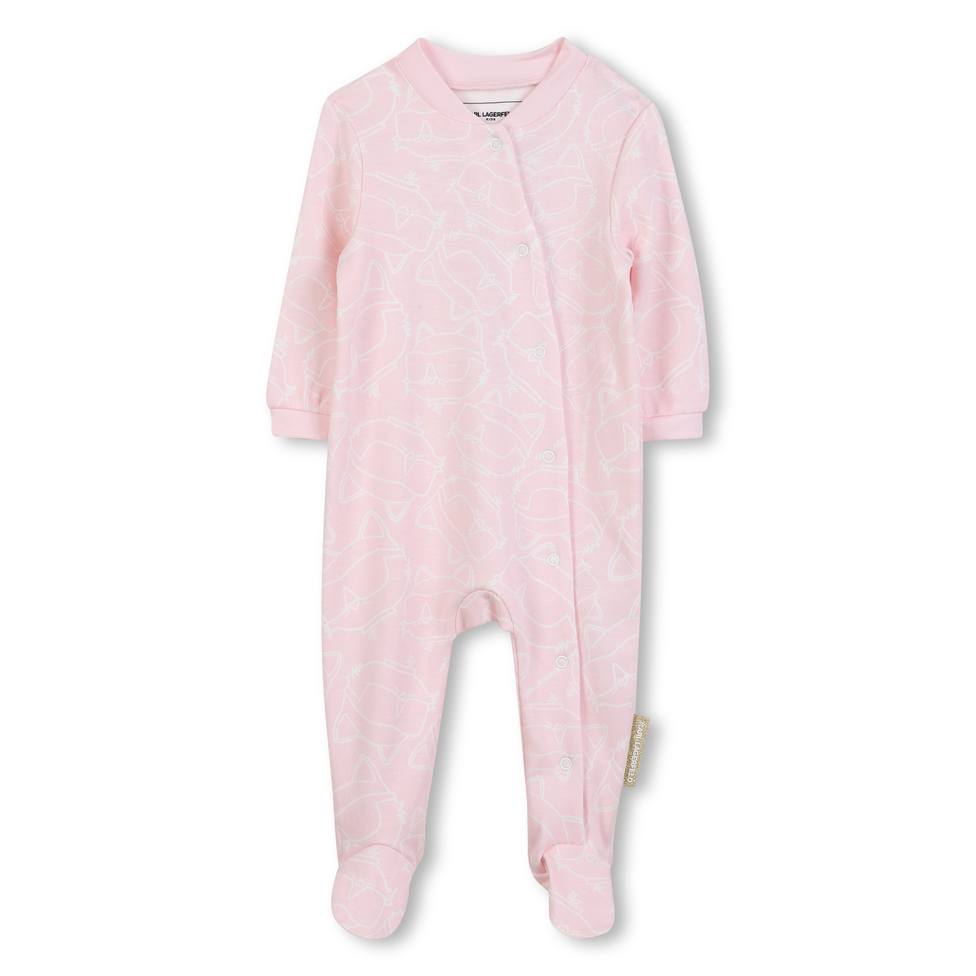 Karl Lagerfeld Kids - Ensemble Pyjama 3 Pièces - Ecru Rose - Fille - 3 Mois
