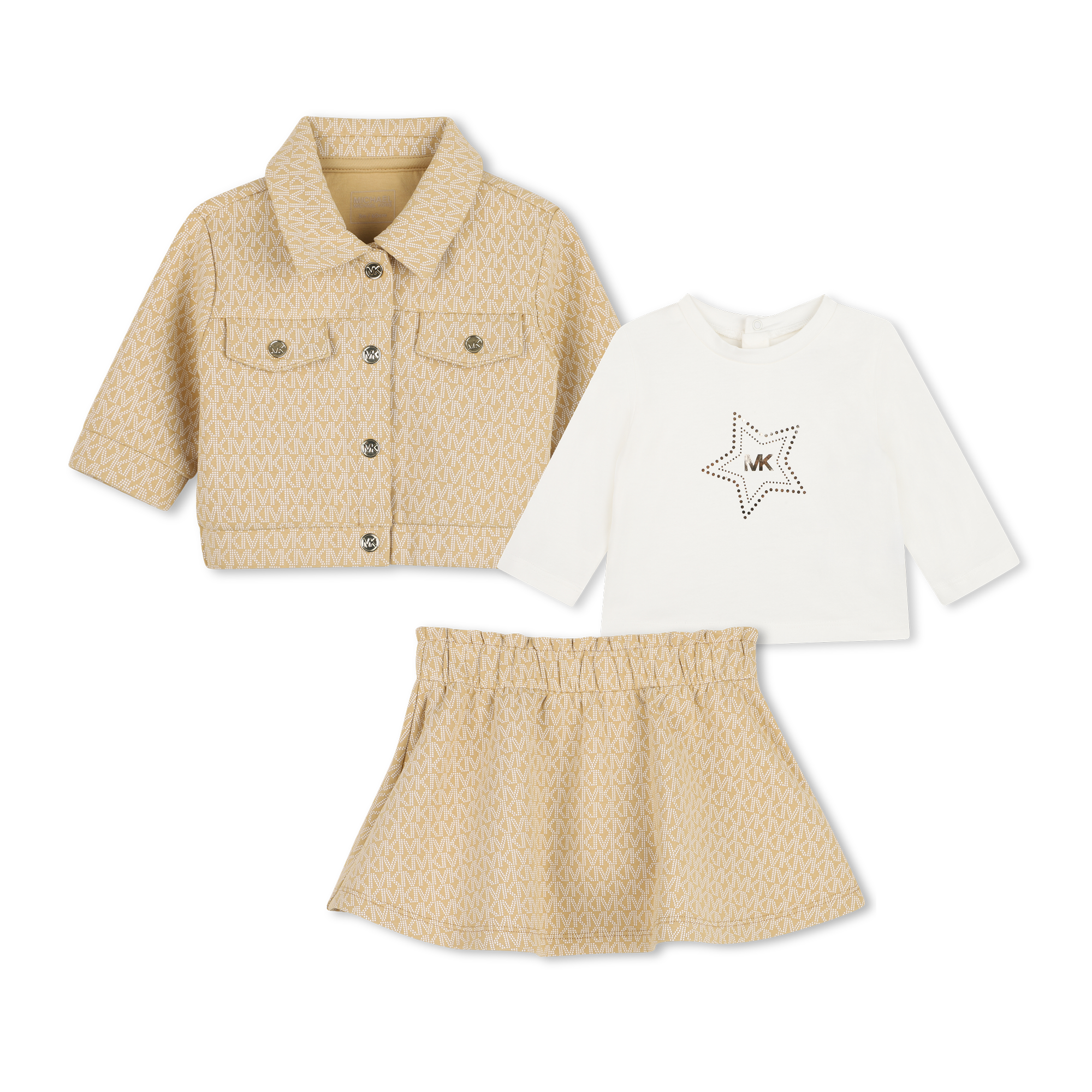 Michael Kors - Ensemble Cardigan, Tee-shirt Et Jupe - Wicker - Fille - 3 Ans