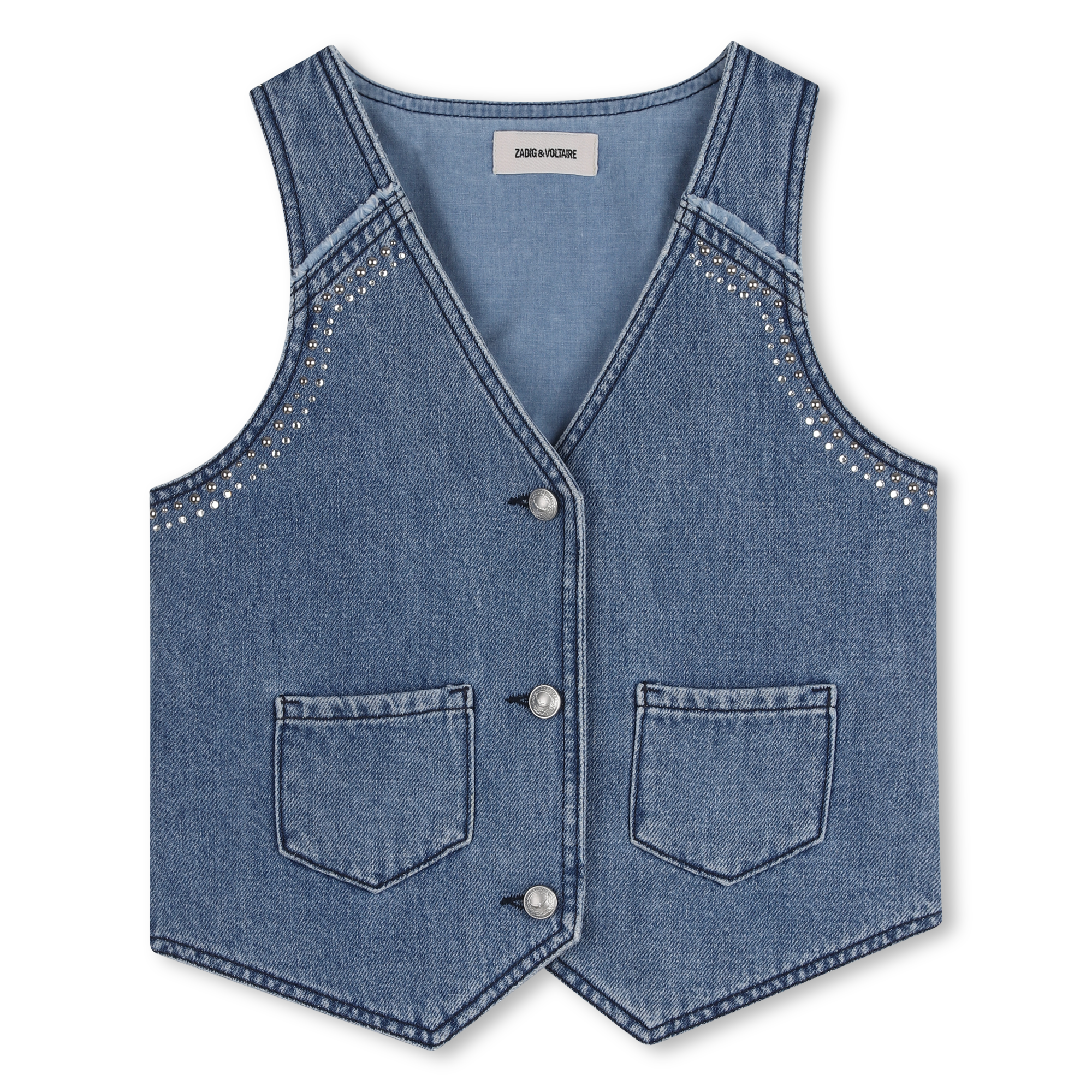 Zadig & Voltaire - Gilet Sans Manches - Double Stone+brossage - Fille - 16 Ans