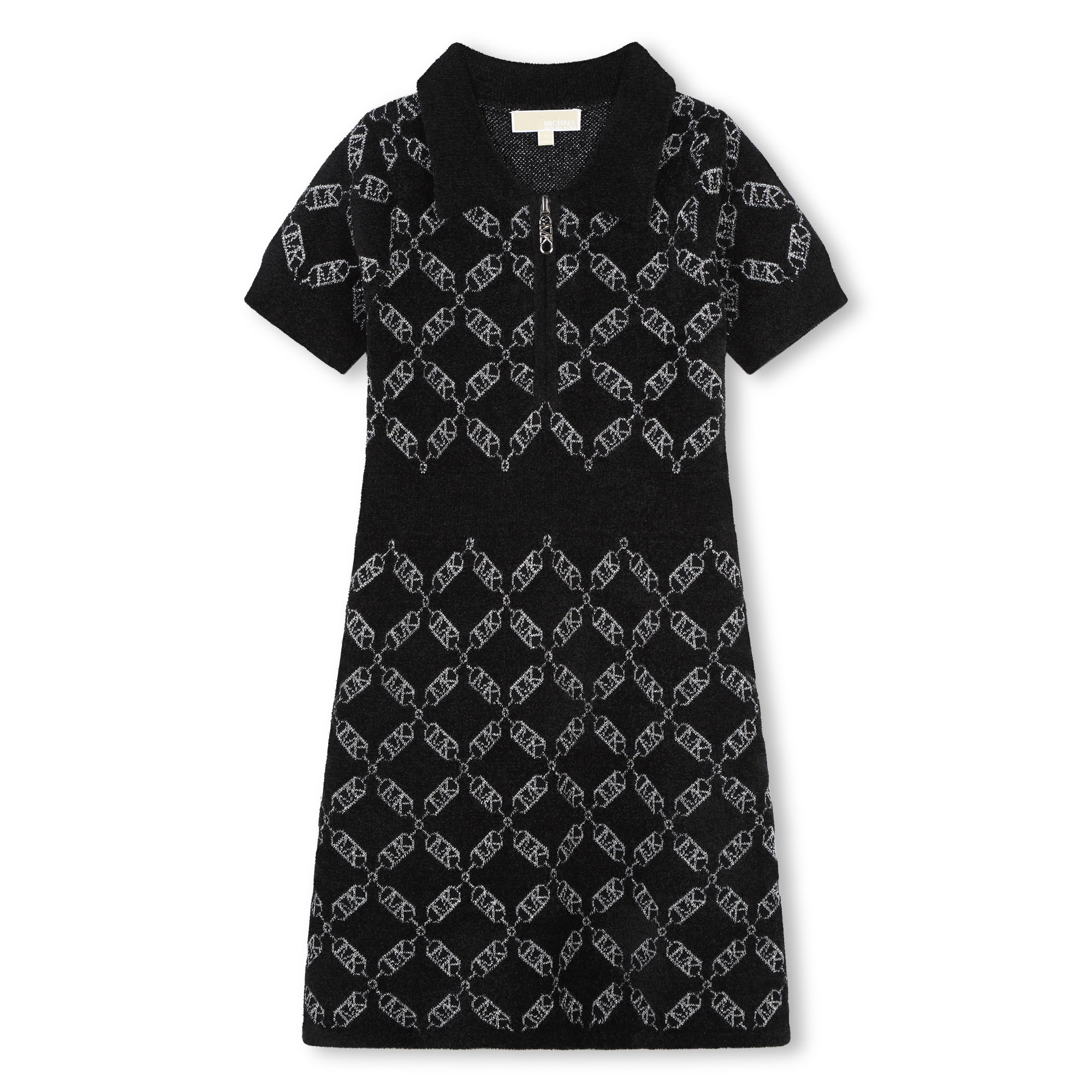 Michael+Kors+-+Robe+Jacquard+Manches+Courtes+-+Fille+-+Taille+5+ans+-+Noir+-+Kids+Around