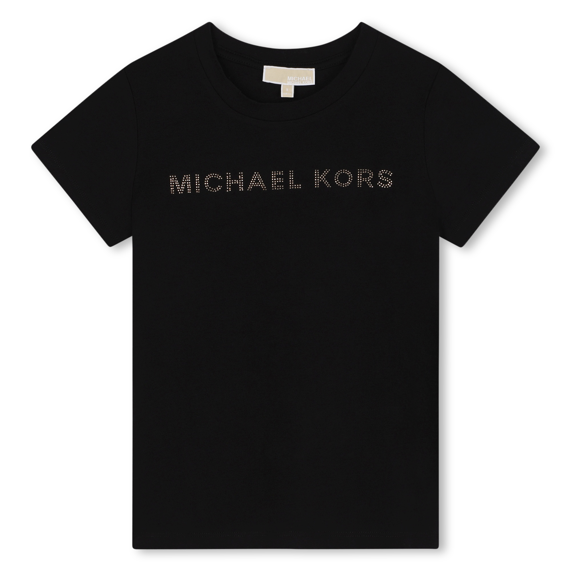 Michael+Kors+-+T-shirt+à+Manches+Courtes+-+Fille+-+Taille+4+ans+-+Noir+-+Kids+Around