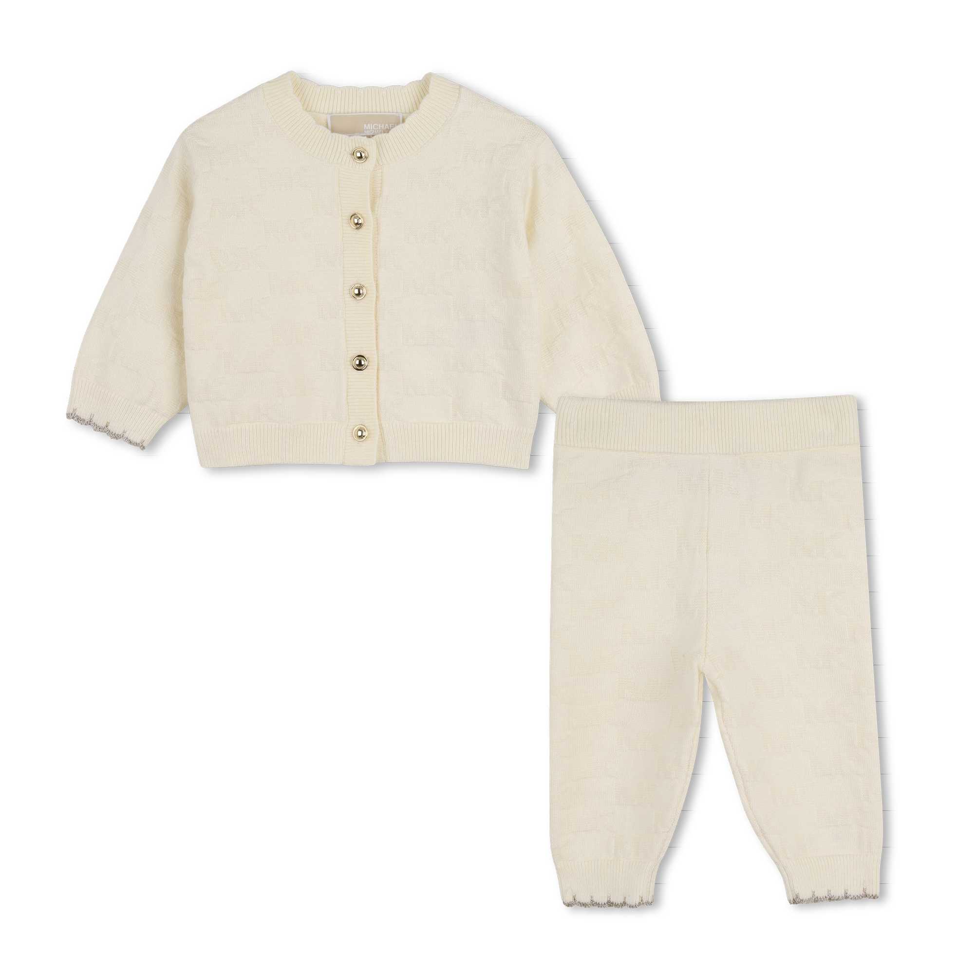 Michael Kors - Ensemble Pantalon Et Cardigan - Riz - Fille - 9 Mois