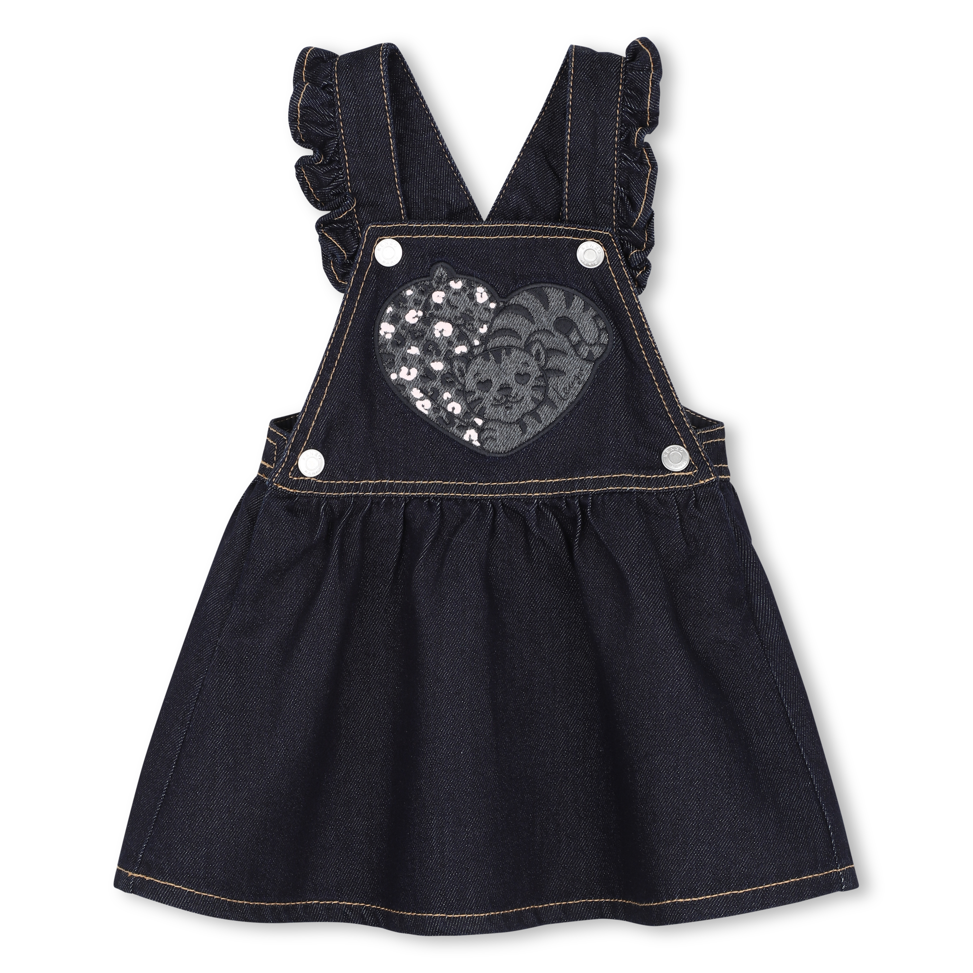 Kenzo Kids - Robe En Denim - Denim Brut - Fille - 9 Mois