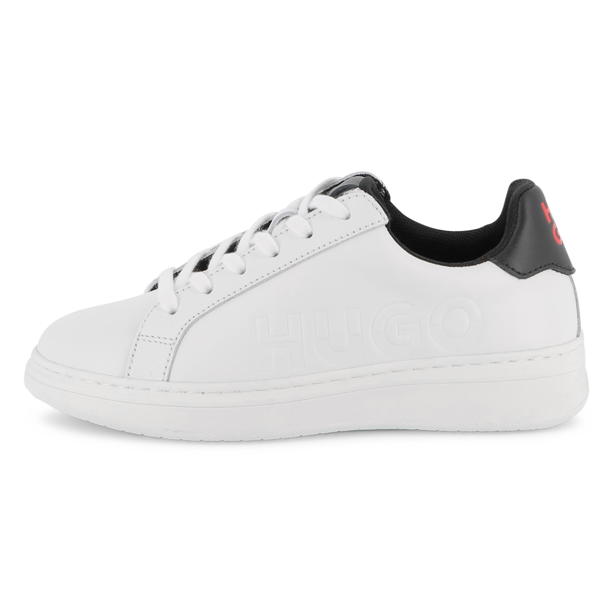 Hugo - Baskets En Cuir De Vachette - Blanc - Garçon - Taille 29