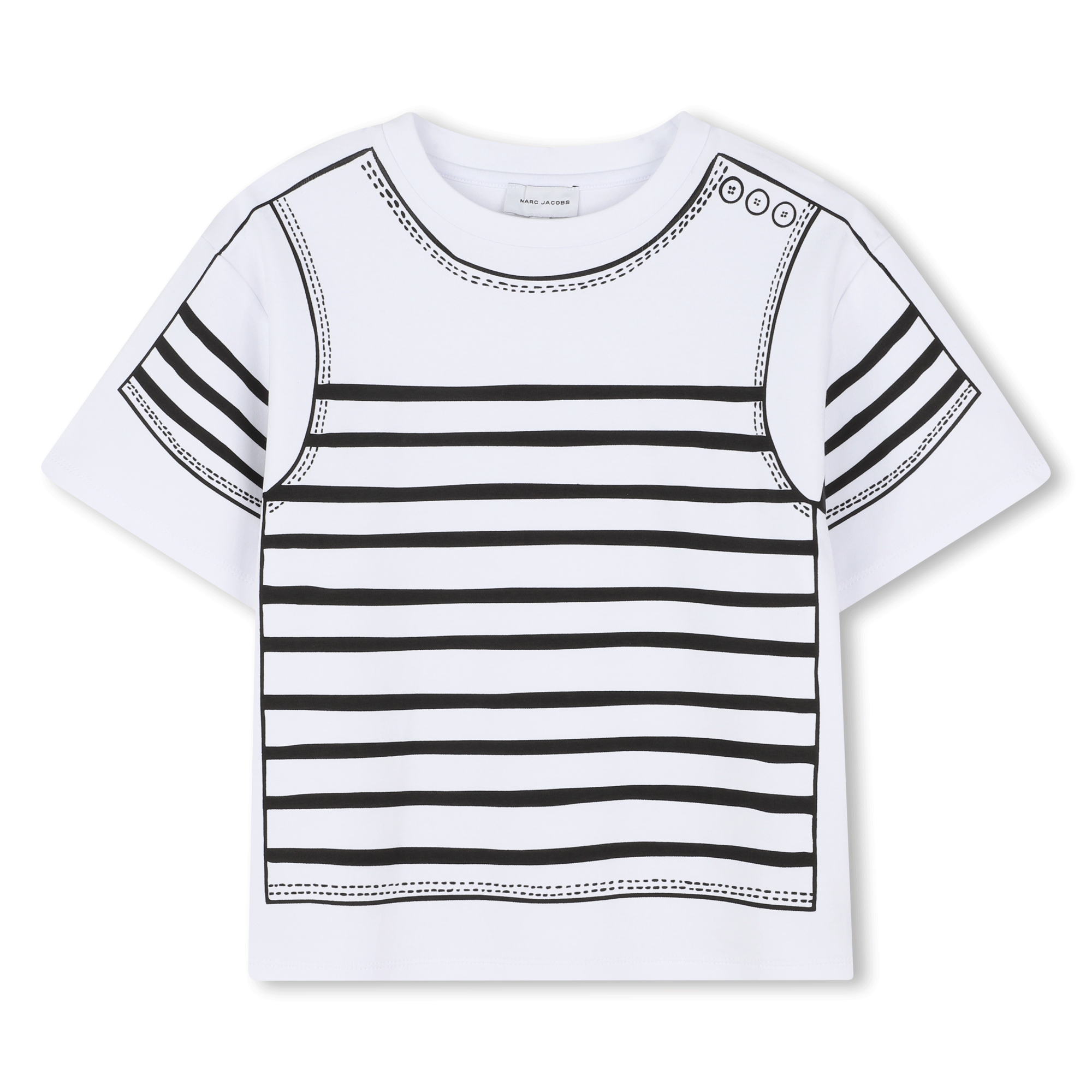 Marc Jacobs - Tee-shirt Marinière - Blanc - Fille - 10 Ans