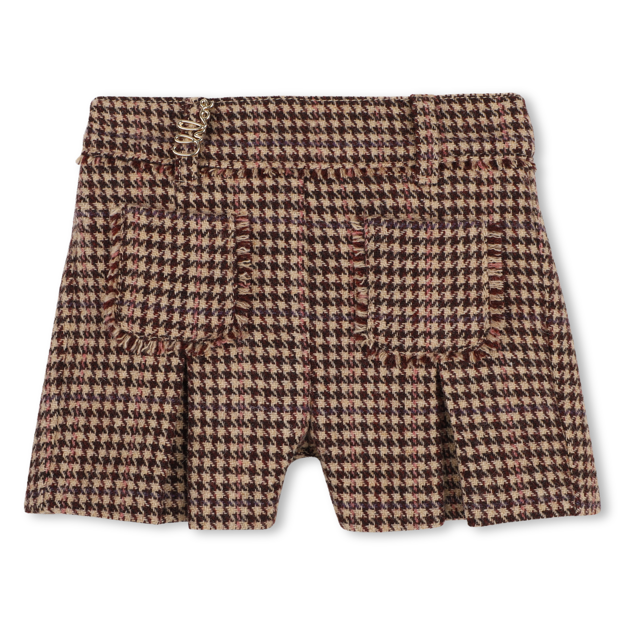 Chloe - Short À Carreaux - Beige Marron - Fille - 2 Ans