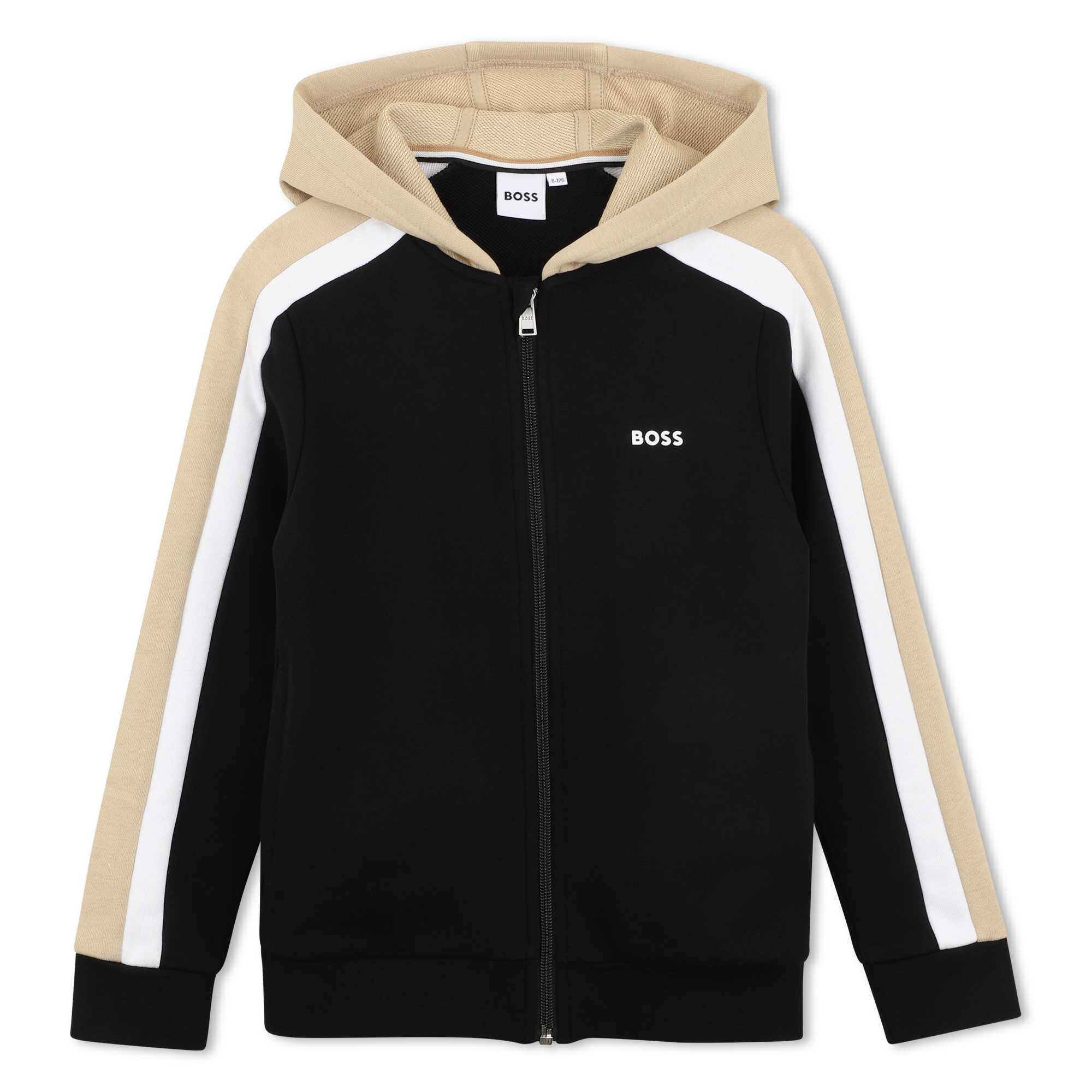 Boss - Sweat Zippé À Capuche - Black - Garçon - 16 Ans
