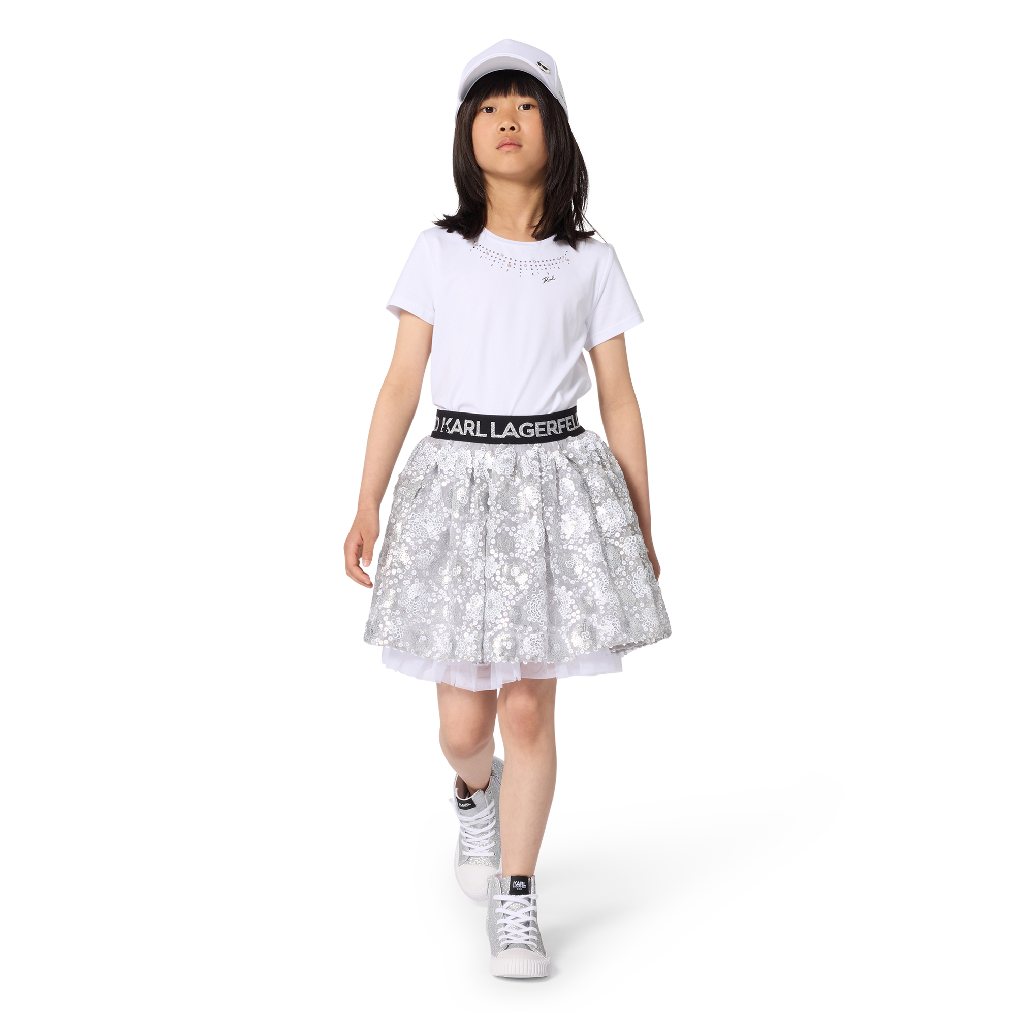 Karl Lagerfeld Kids - Jupe Ceremonie - Silver - Fille - 8 Ans