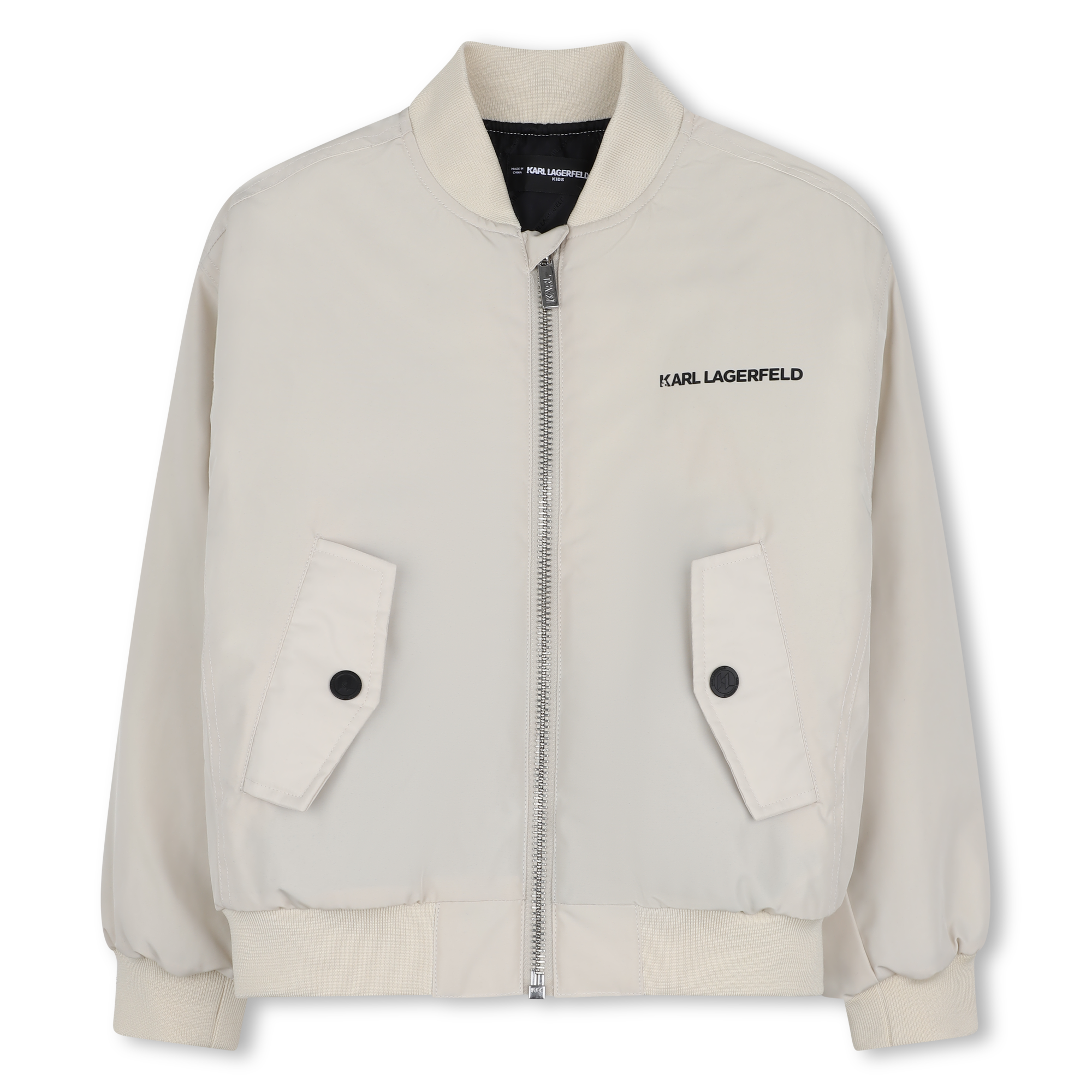 Karl Lagerfeld Kids - Bomber En Toile - Lime Stone - Garçon - 16 Ans