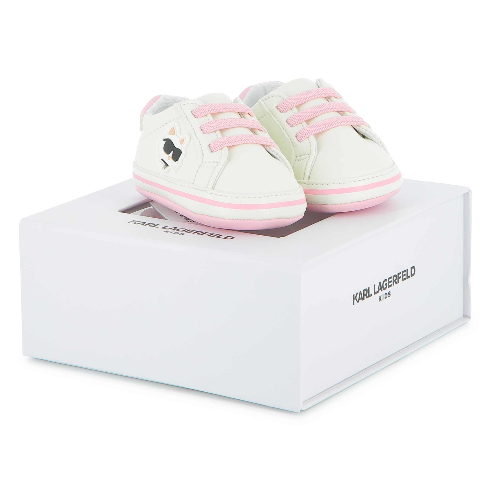 Karl+Lagerfeld+Kids+-+Baskets+En+Simili+-+Fille+-+Taille+17+-+Blanc+-+Kids+Around