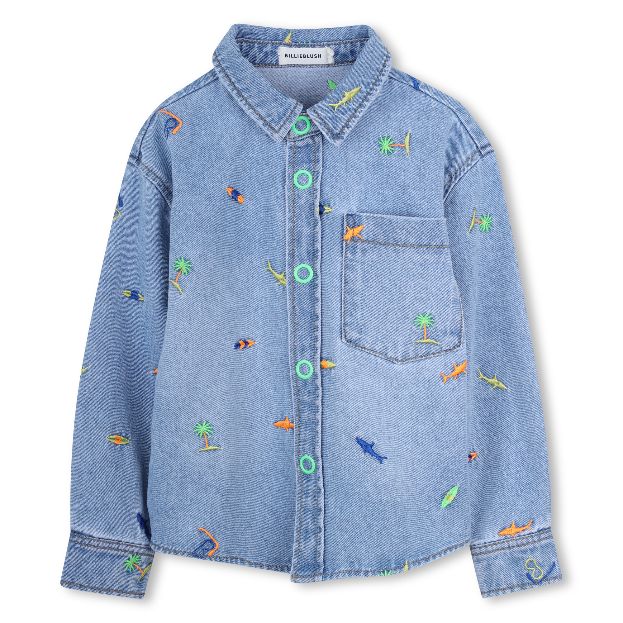 Billieblush - Surchemise En Jean - Double Stone+bleach - Garçon - 8 Ans Billieblush - Surchemise En Jean - Double Stone+bleach - Garçon - 8 Ans