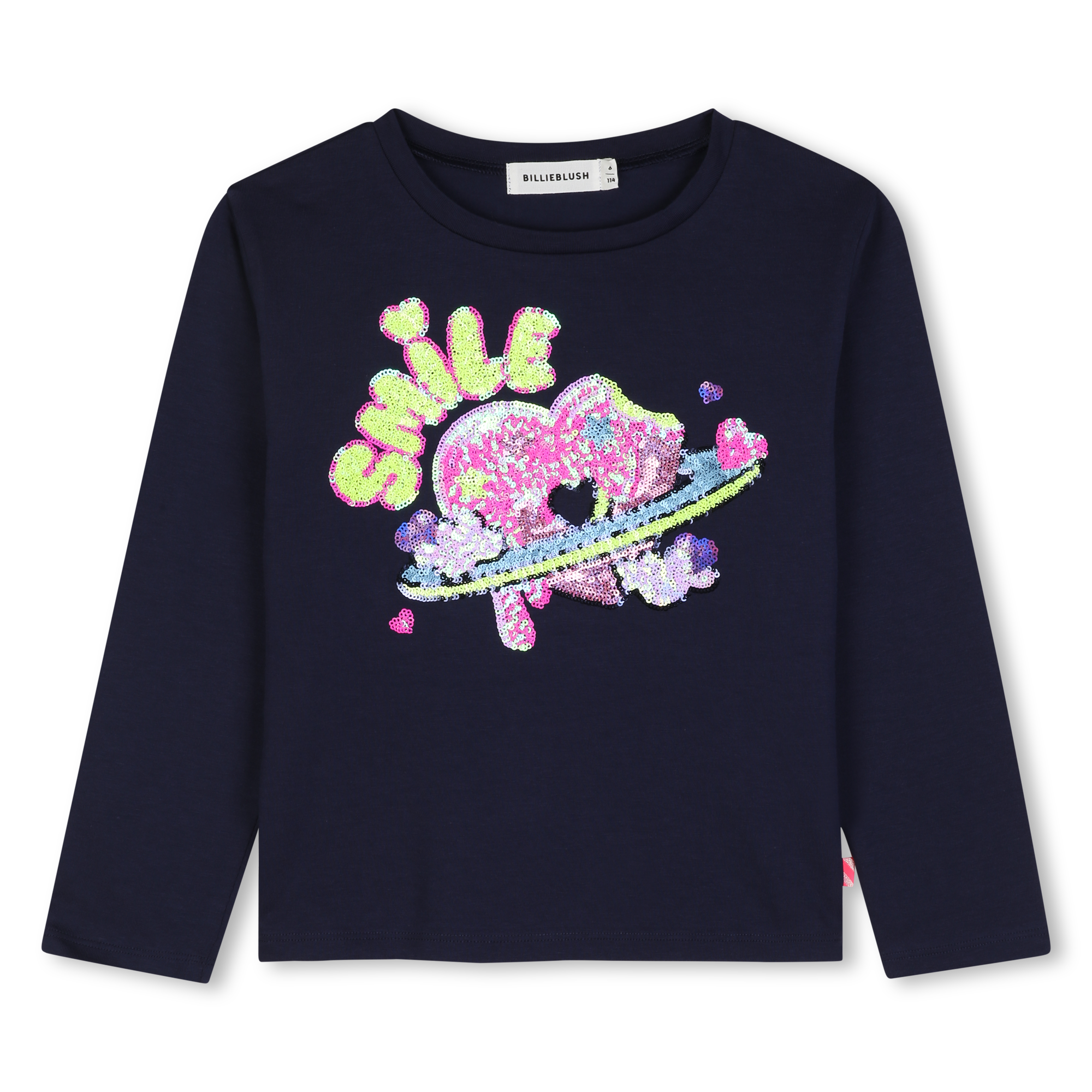 Billieblush - Tee-shirt Manches Longues - Indigo Blue - Fille - 6 Ans