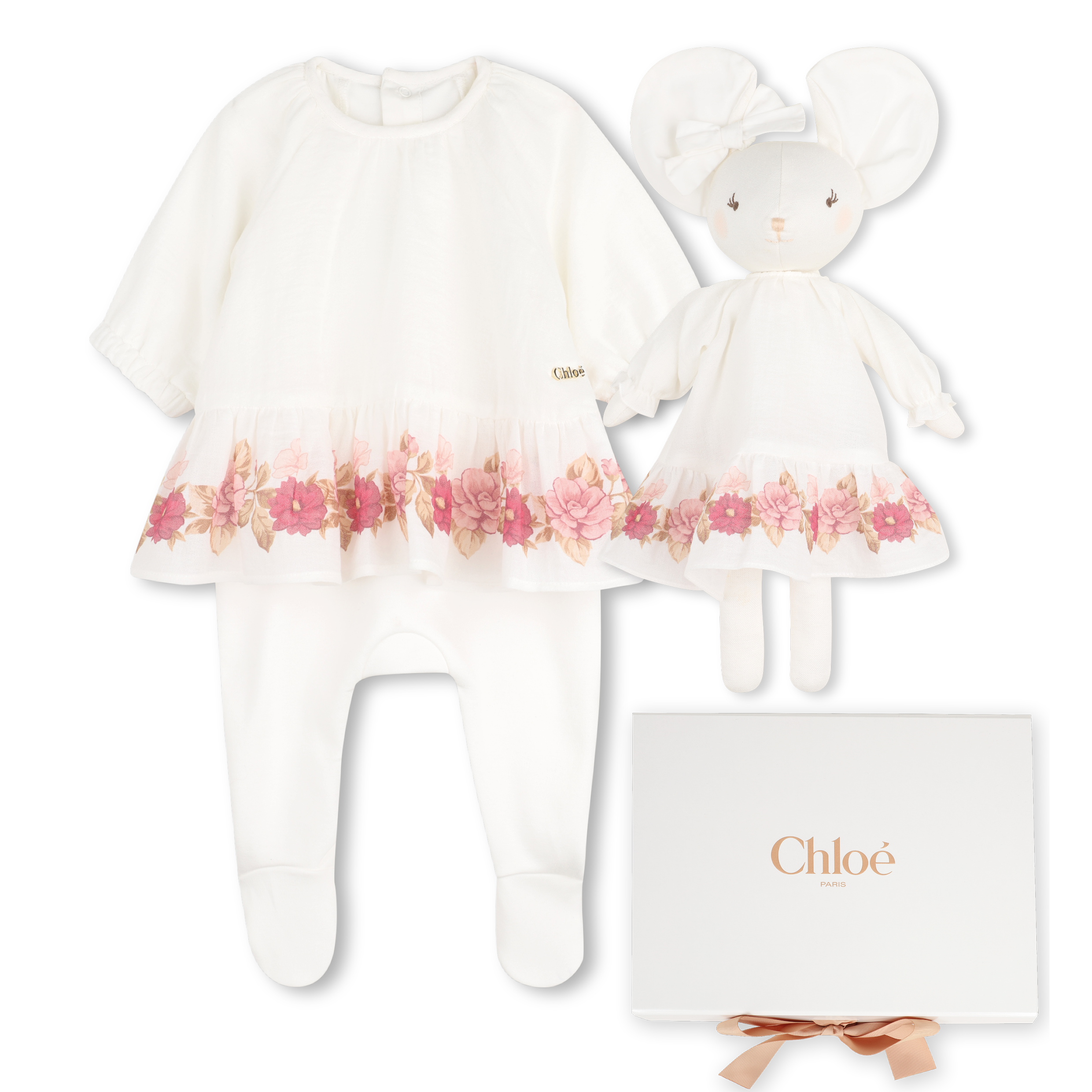 Chloe - Ensemble Pyjama Et Doudou - Offwhite - Fille - 9 Mois Chloe - Ensemble Pyjama Et Doudou - Offwhite - Fille - 9 Mois