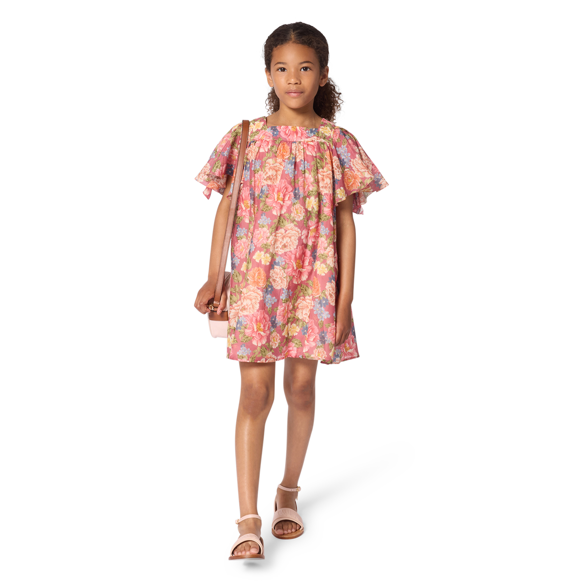 Chloe - Robe À Manches Courtes - Garnet Rose - Fille - 14 Ans