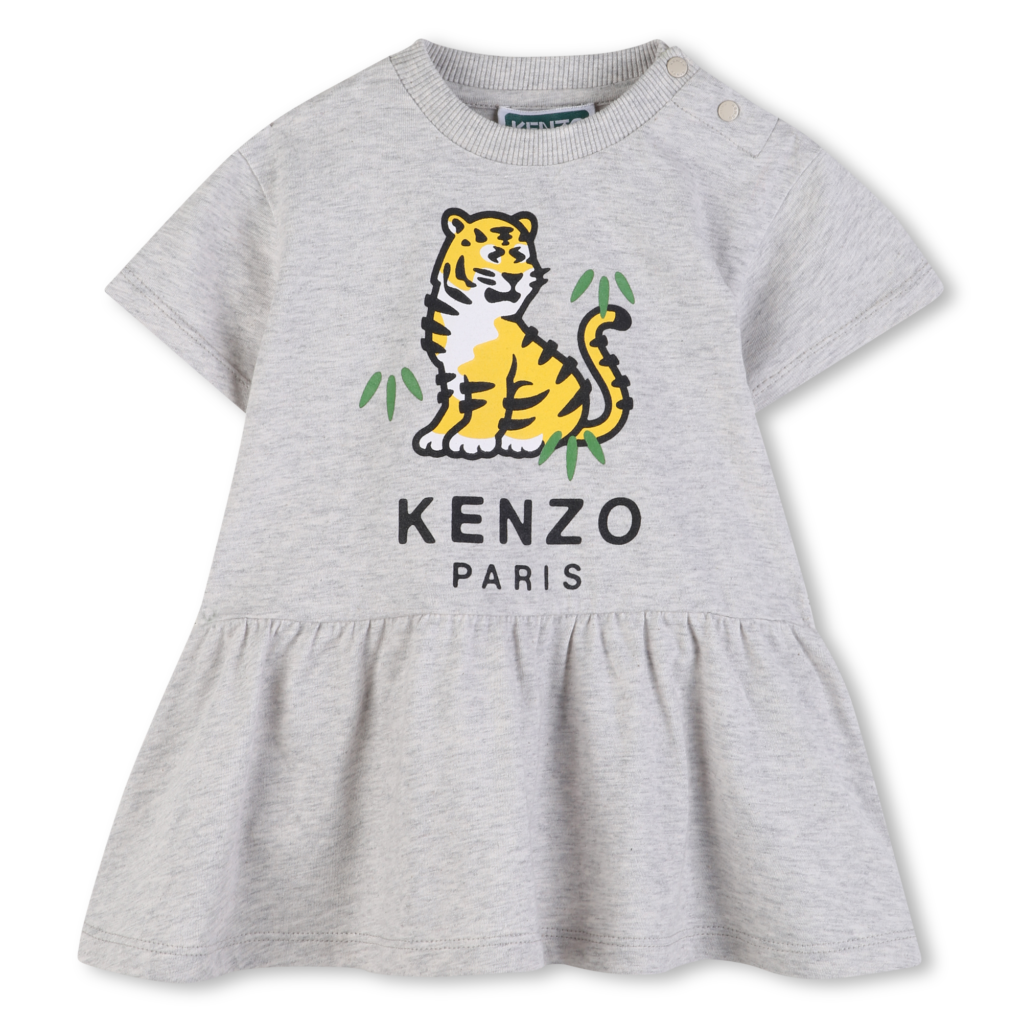 Kenzo Kids - Robe Ouverture Pression - Gris Chine Clair - Fille - 18 Mois