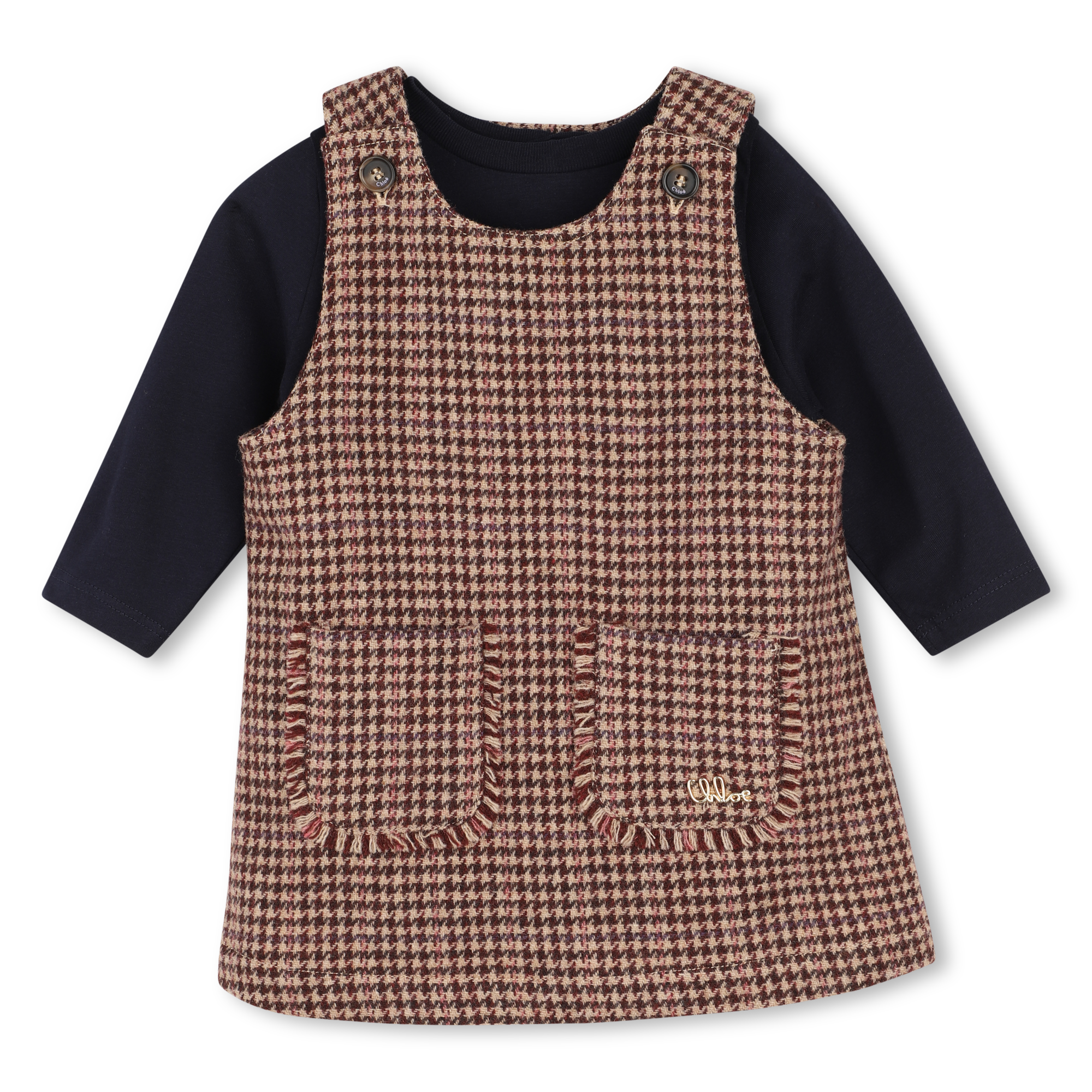 Chloe - Ensemble Robe Et Tee-shirt - Beige Marron - Fille - 18 Mois Chloe - Ensemble Robe Et Tee-shirt - Beige Marron - Fille - 18 Mois