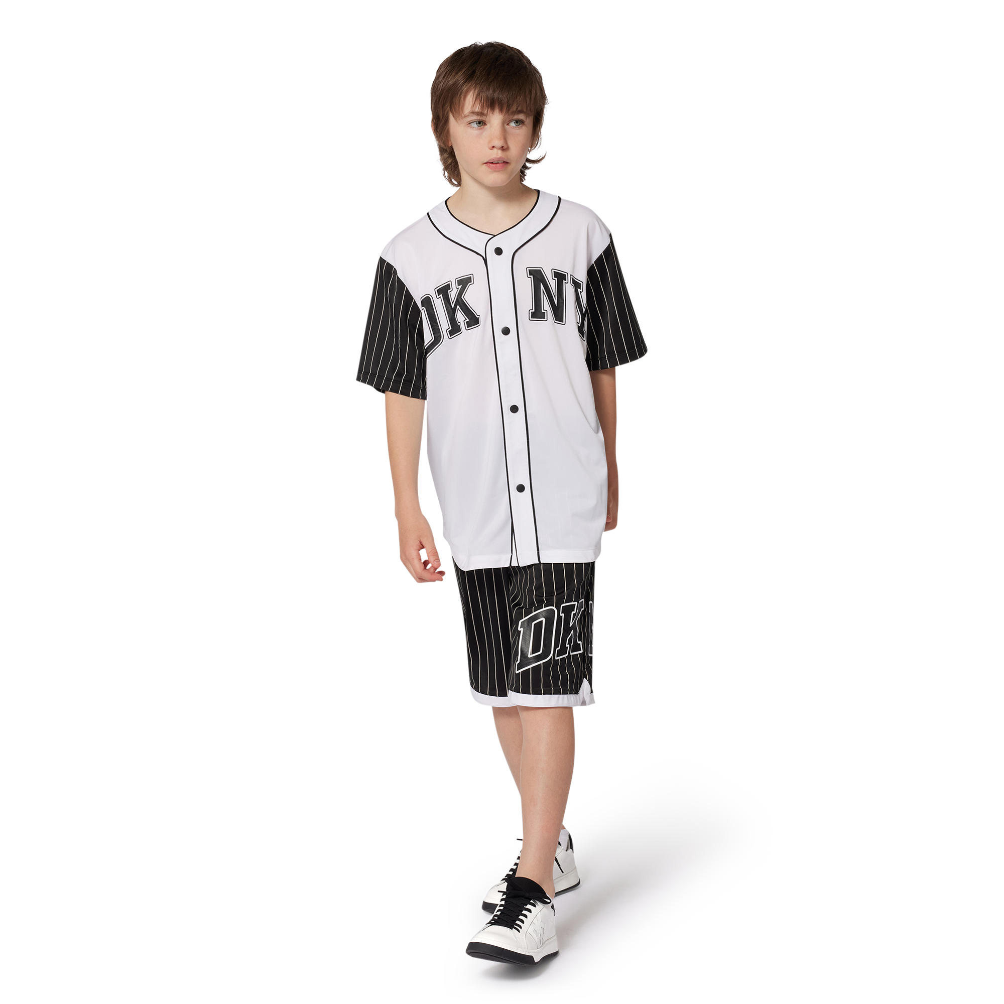 Dkny+-+Chemise+Large+à+Pressions+-+Unisexe+-+Taille+4+ans+-+Blanc+-+Kids+Around