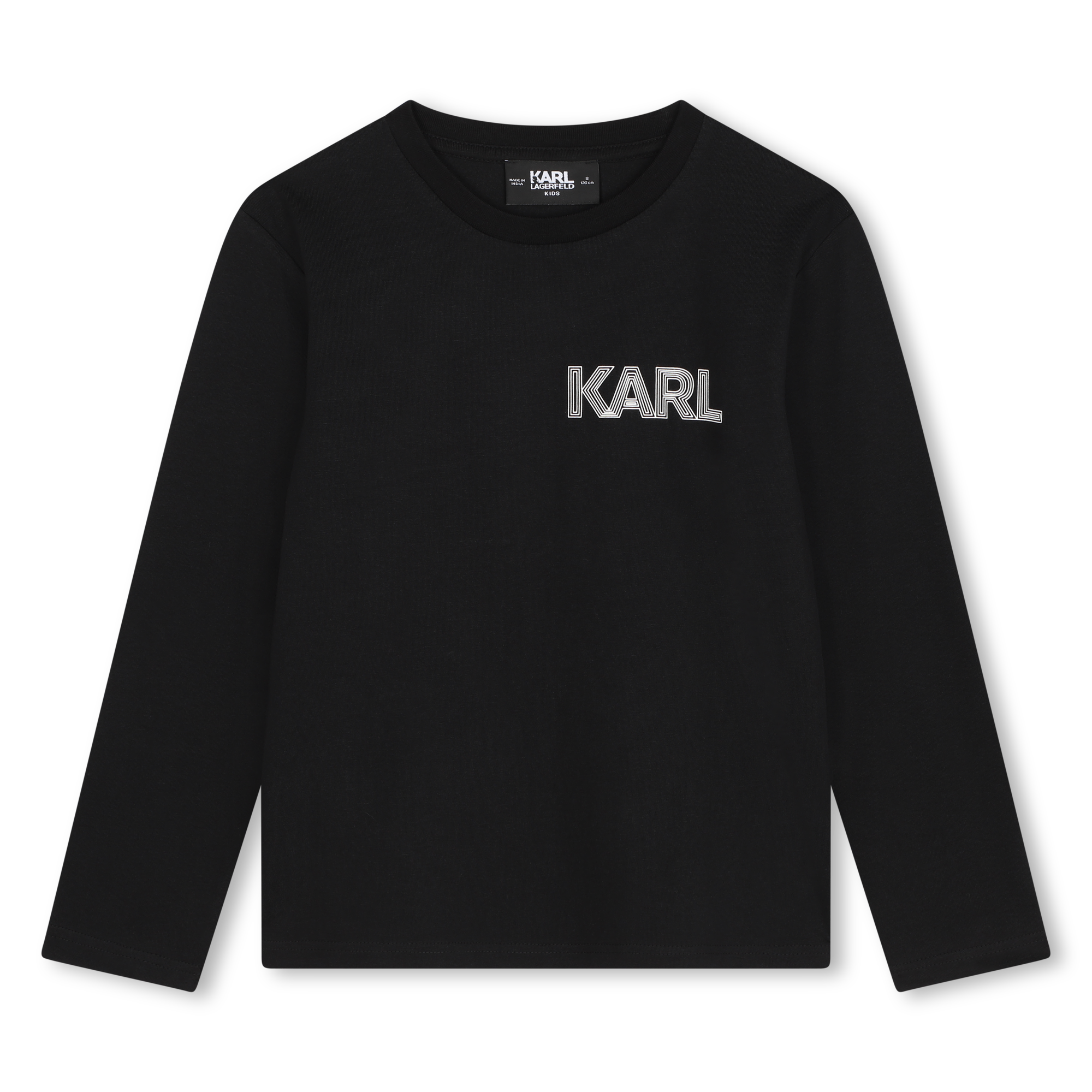 Karl+Lagerfeld+Kids+-+T-shirt++Manches+Longues+-+Garcon+-+Taille+5+ans+-+Noir+-+Kids+Around