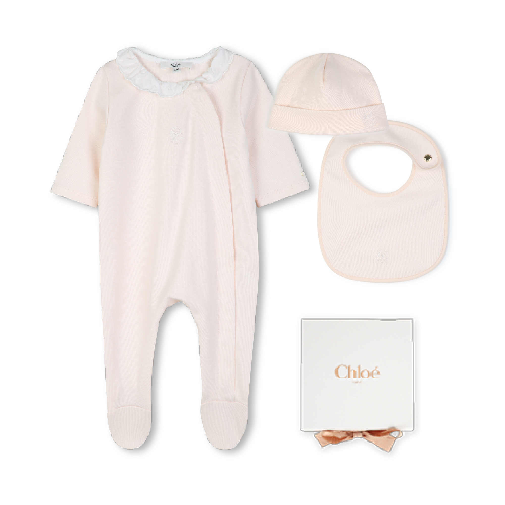 Chloe Eglantine - Ensemble Pyjama, Bonnet Et Bavoir -  -  | Kids Around