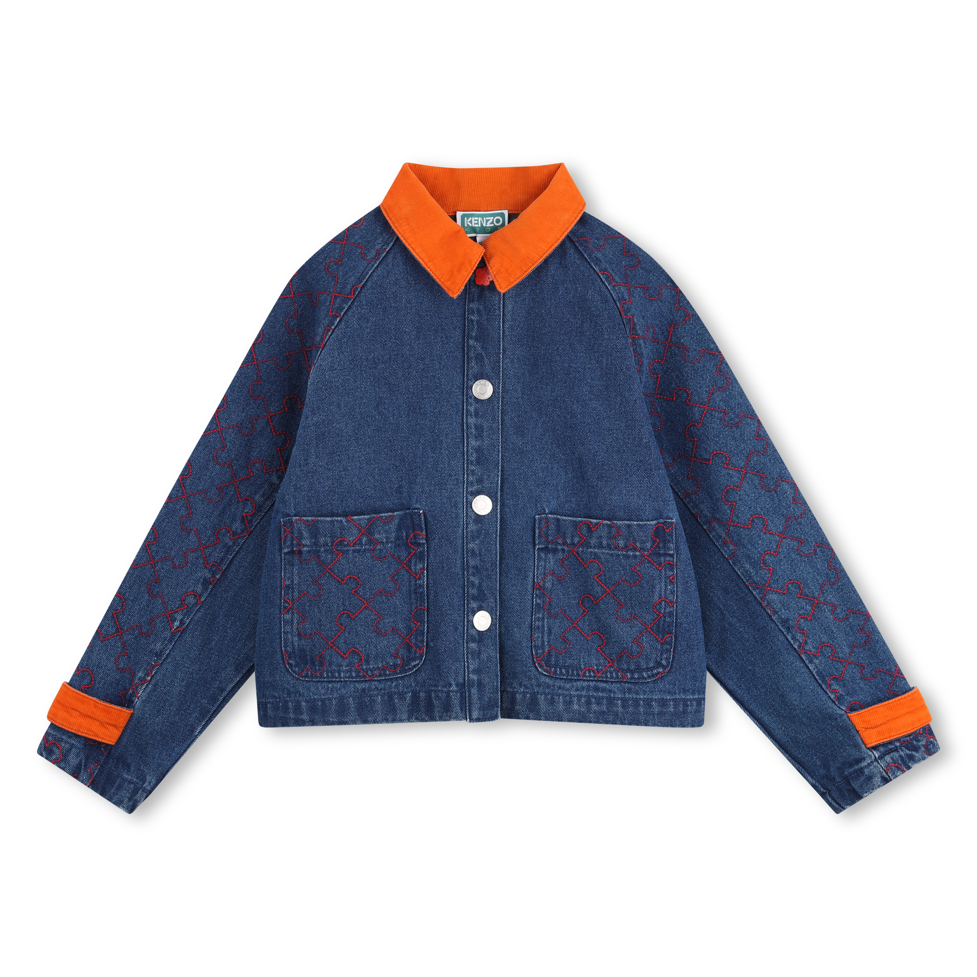 Kenzo Kids - Veste En Denim - Dble Stone+brossage - Fille - 6 Ans