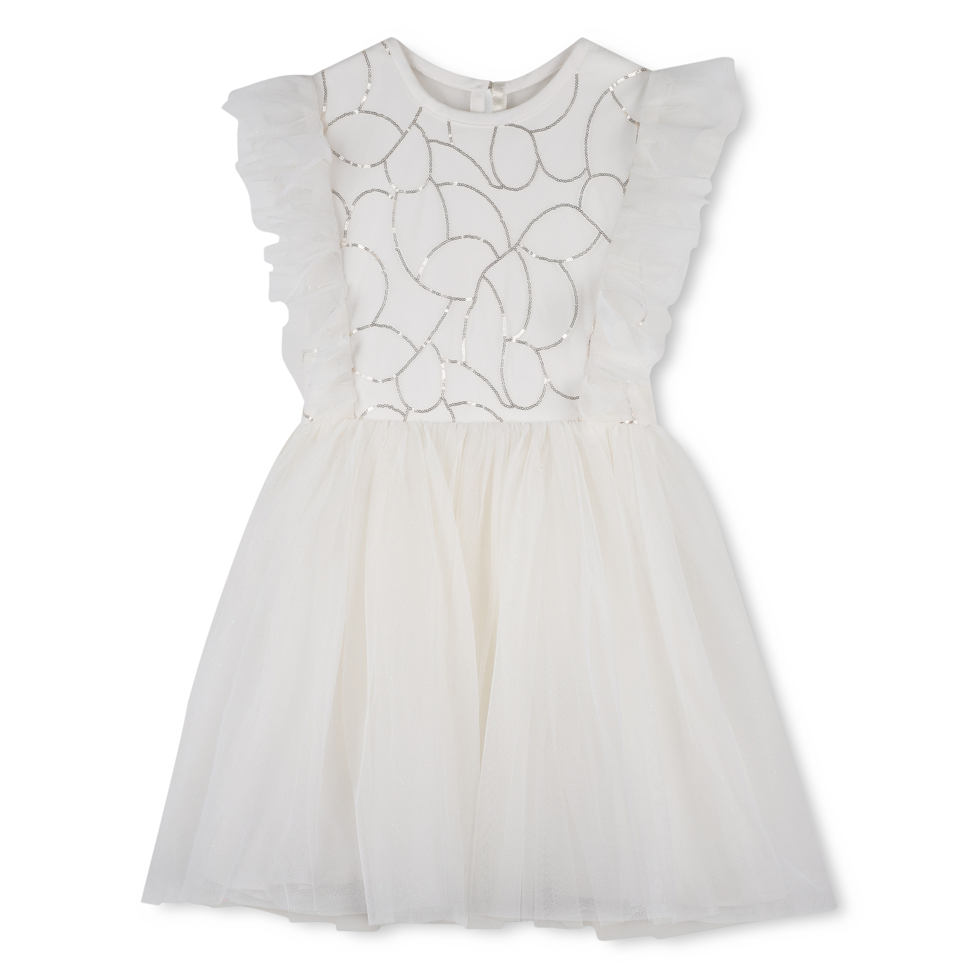 Billieblush - Robe En Tulle Pailletée - Lys - Fille - 8 Ans