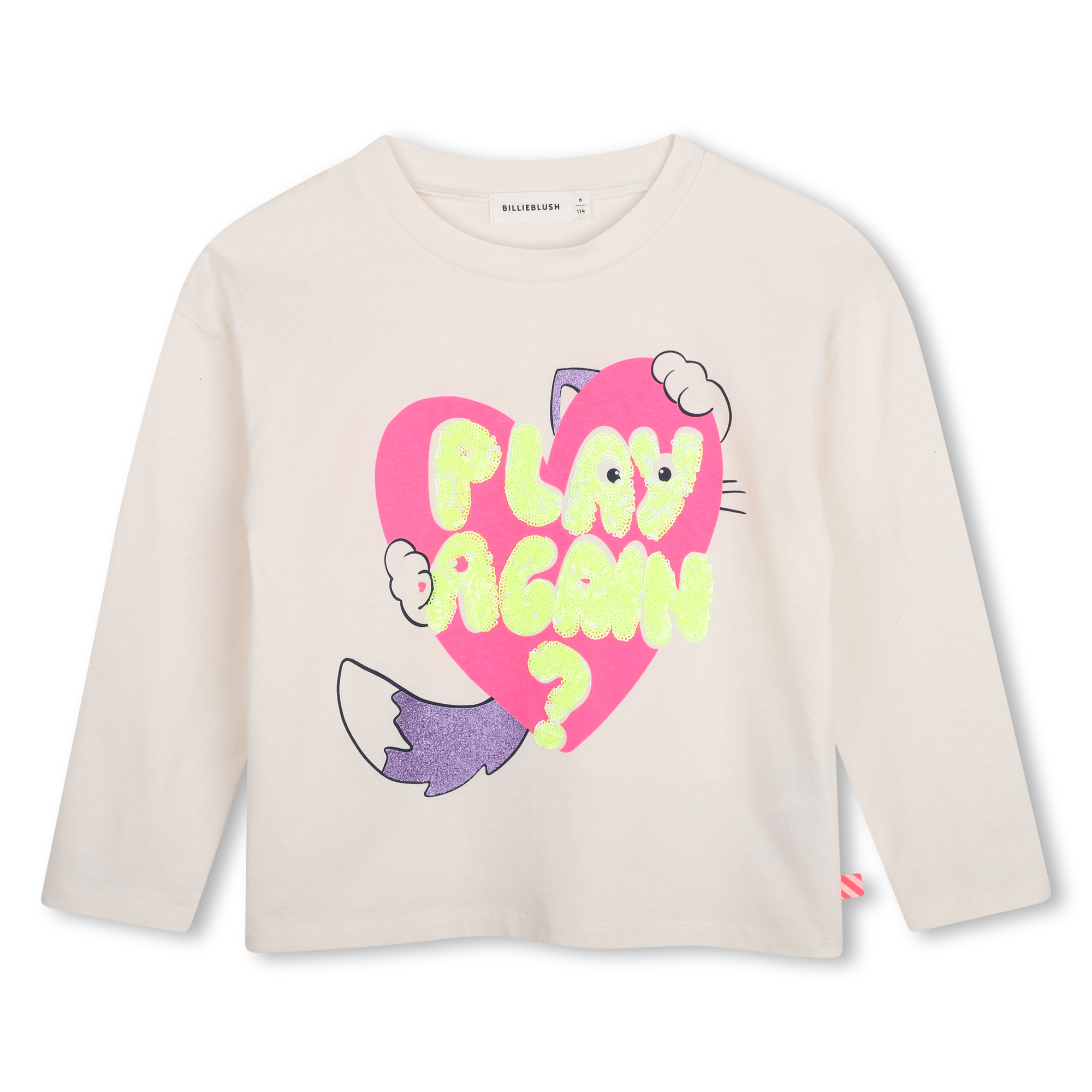Billieblush - Tee-shirt Manches Longues - Rice - Fille - 4 Ans
