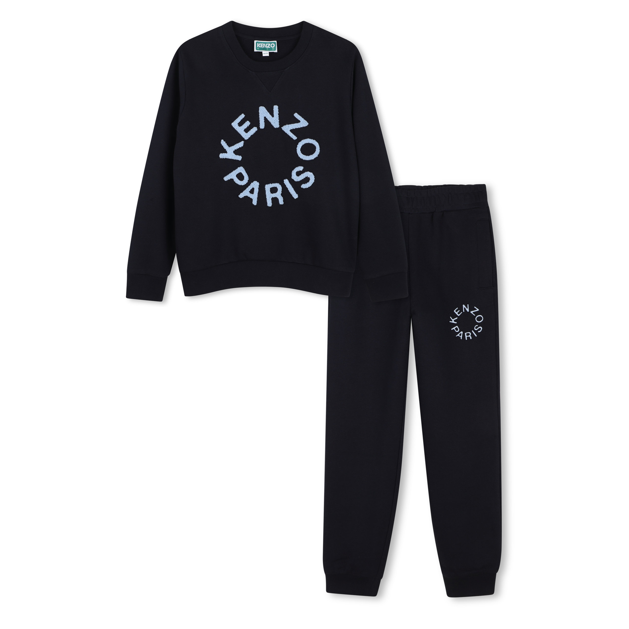 Kenzo Kids - Ensemble Sweat-shirt Et Pantalon - Bleu Mistral - Unisexe - 6 Ans