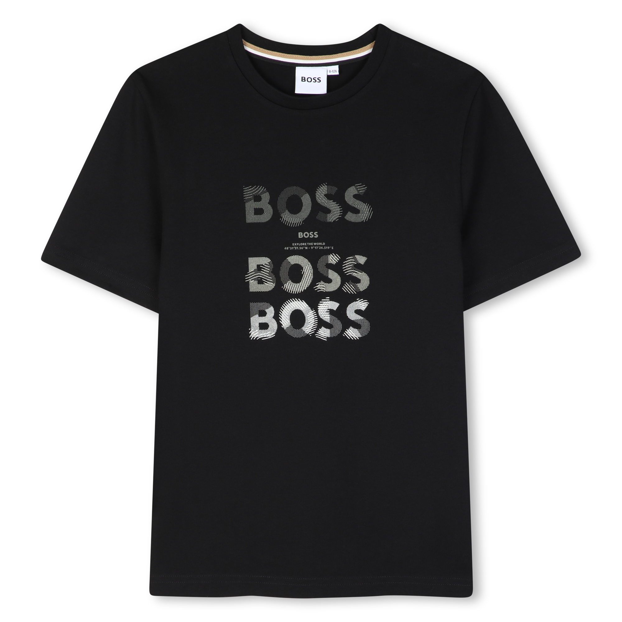 Boss - Tee-shirt Manches Courtes - Black - Garçon - 8 Ans