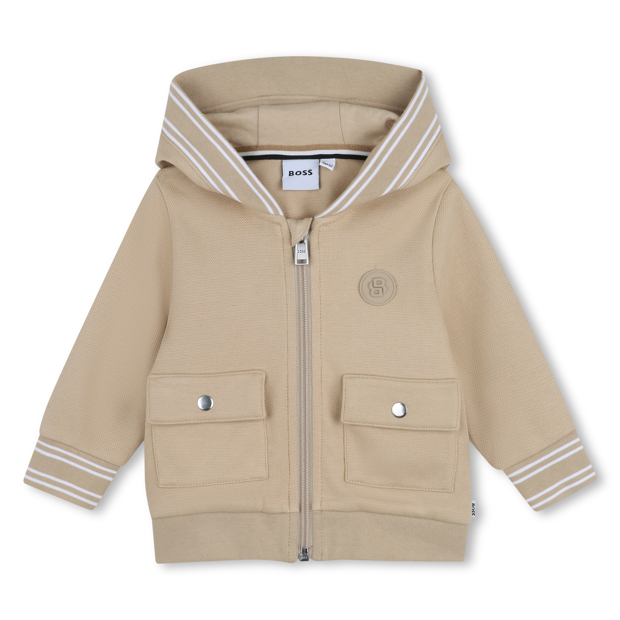 Boss - Sweat Zippé À Capuche - Sand - Garçon - 18 Mois