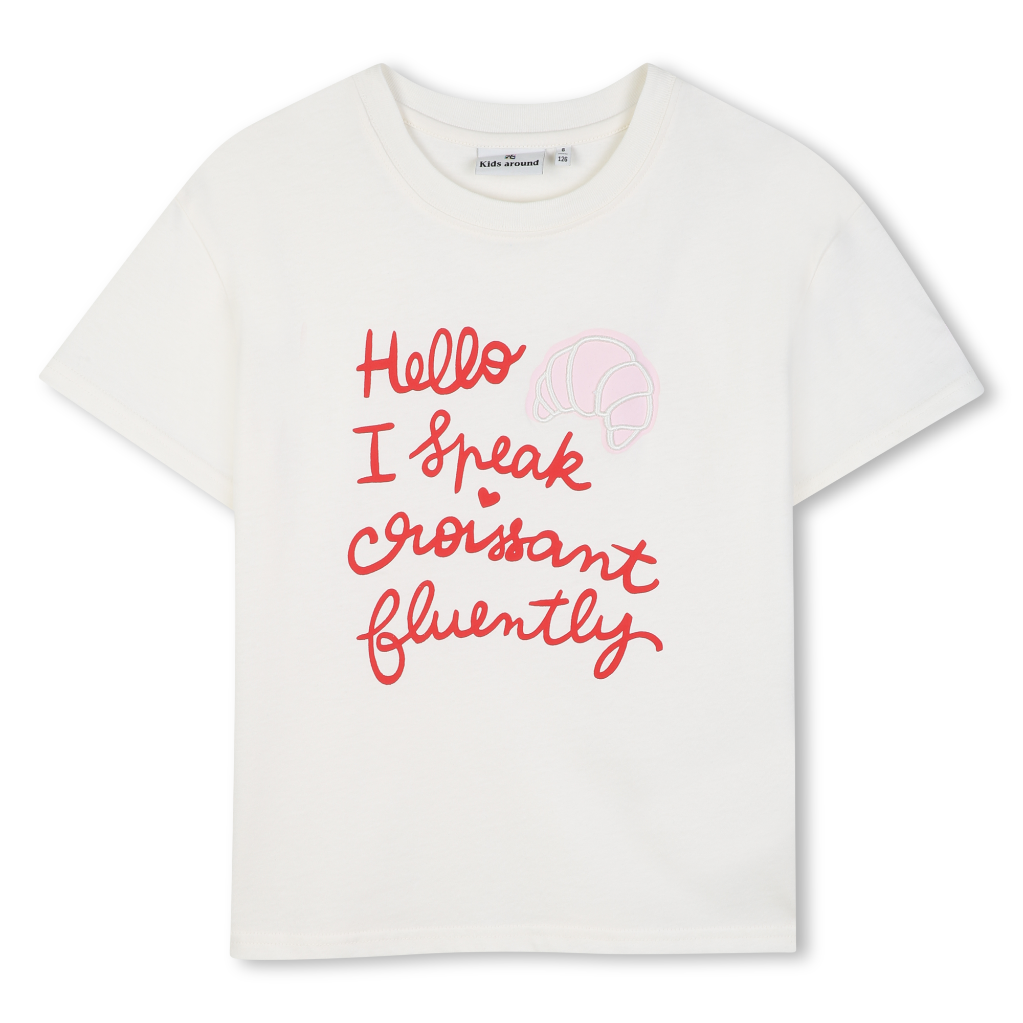 Kids Around - Tee-shirt Manches Courtes - Ivoire Pastel - Fille - 10 Ans Kids Around - Tee-shirt Manches Courtes - Ivoire Pastel - Fille - 10 Ans