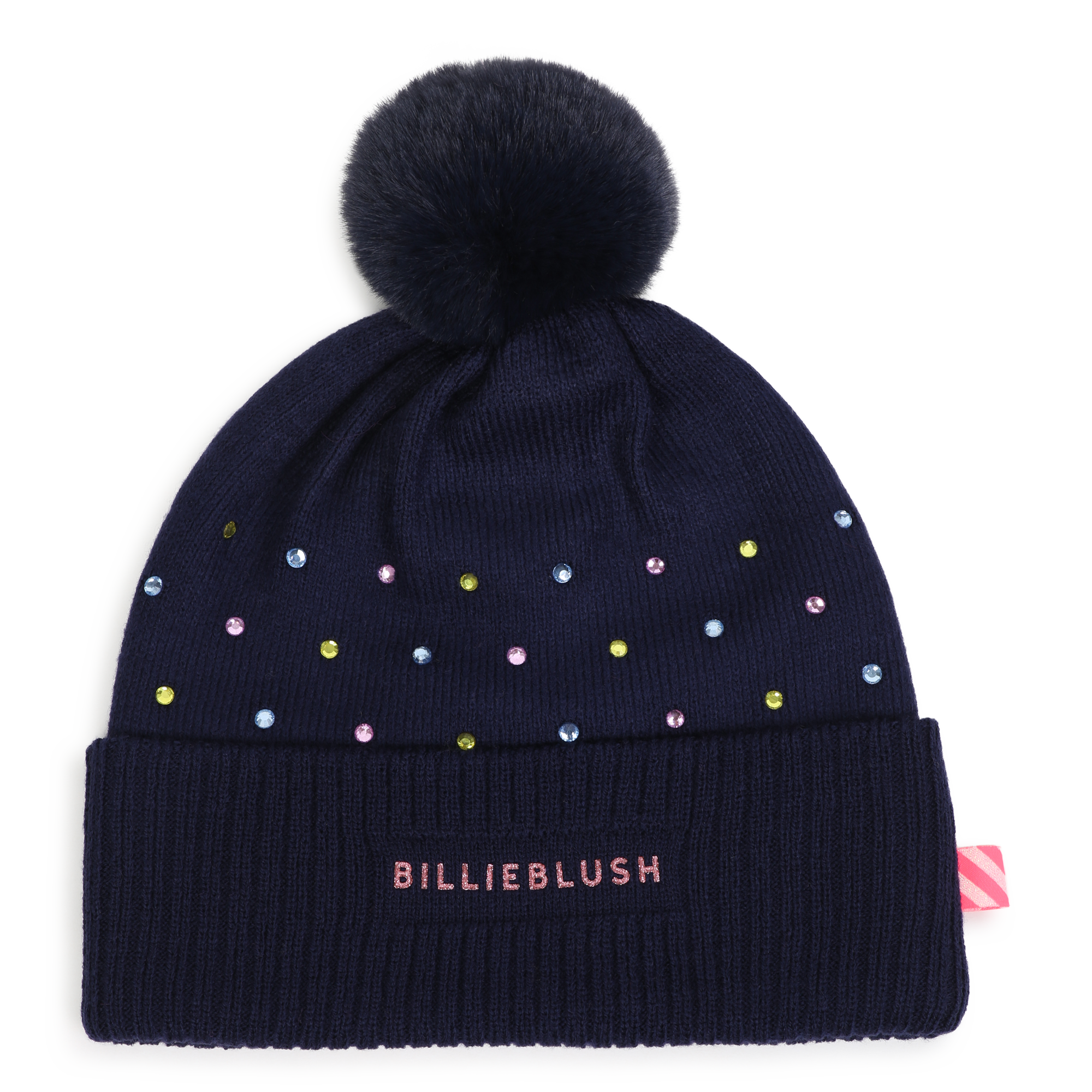 Billieblush - Bonnet À Strass Multicolors - Indigo Blue - Fille - Taille T1