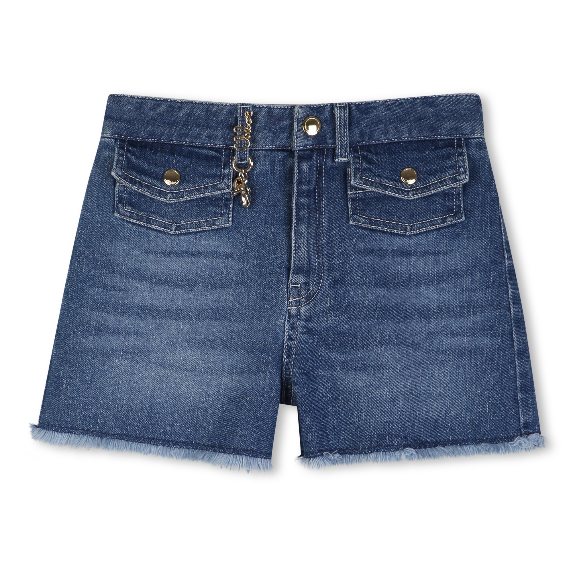 Chloe - Short En Jean - Double Stone+brossage - Fille - 12 Ans