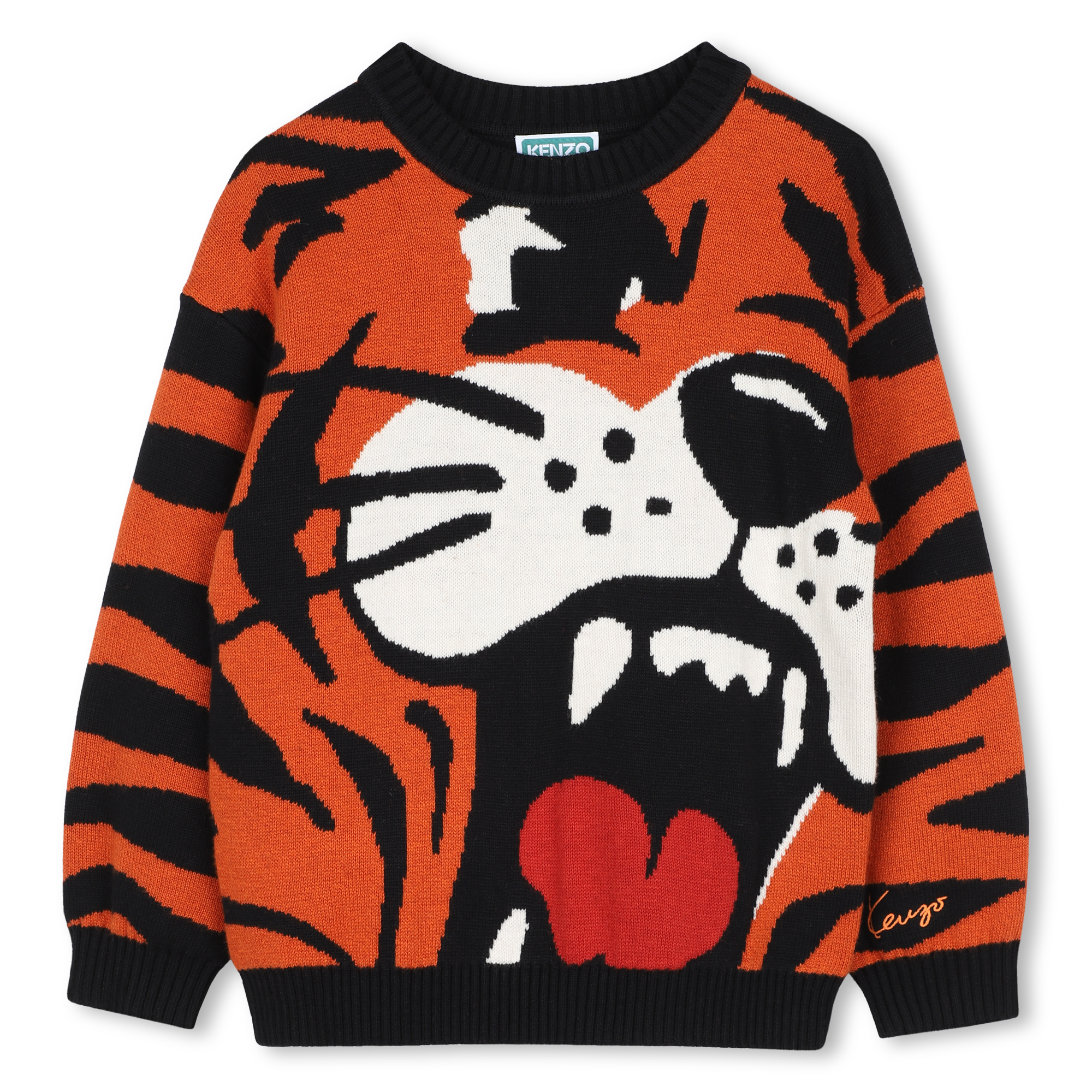 Kenzo Kids - Pull - Orange Chine - Unisexe - 6 Ans Kenzo Kids - Pull - Orange Chine - Unisexe - 6 Ans