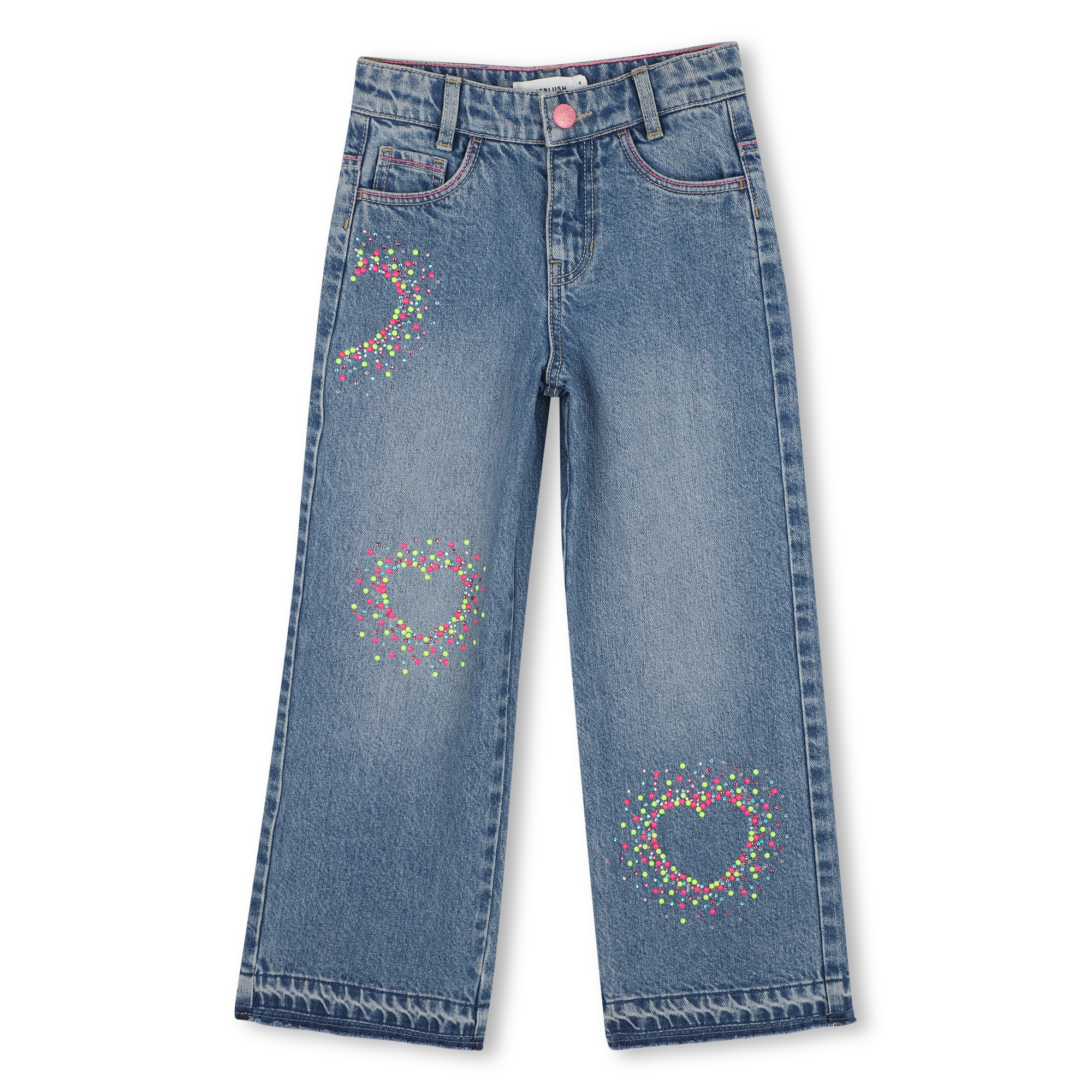Billieblush - Pantalon En Denim - Double Stone+bleach - Fille - 12 Ans Billieblush - Pantalon En Denim - Double Stone+bleach - Fille - 12 Ans