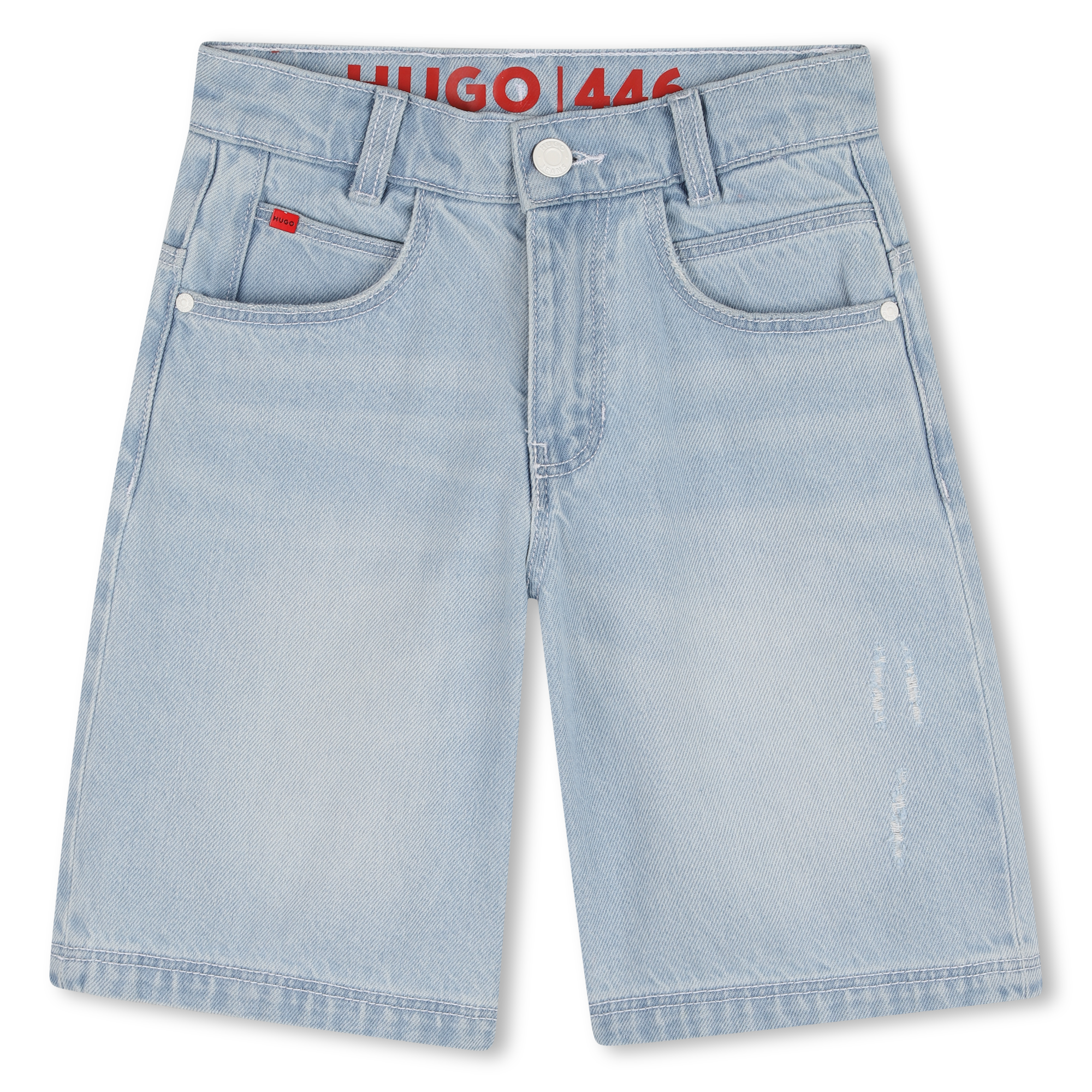 Hugo - Bermuda En Jean - Bleach Pousse - Garçon - 14 Ans Hugo - Bermuda En Jean - Bleach Pousse - Garçon - 14 Ans
