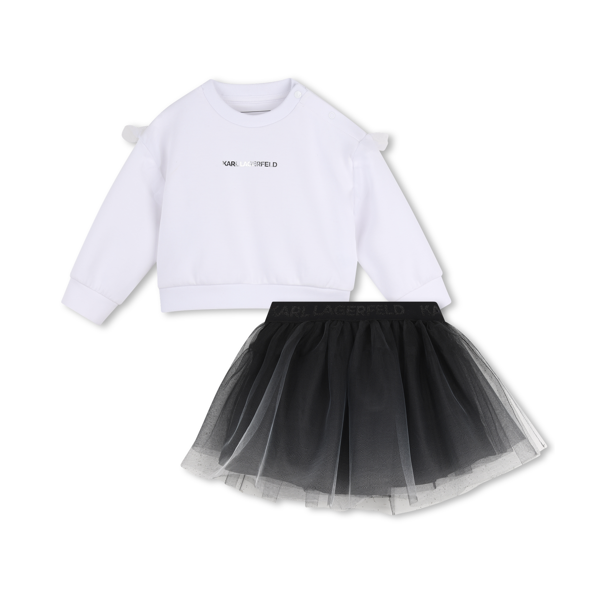 Karl Lagerfeld Kids - Ensemble Sweat-shirt Et Jupe - Blanc - Fille - 18 Mois