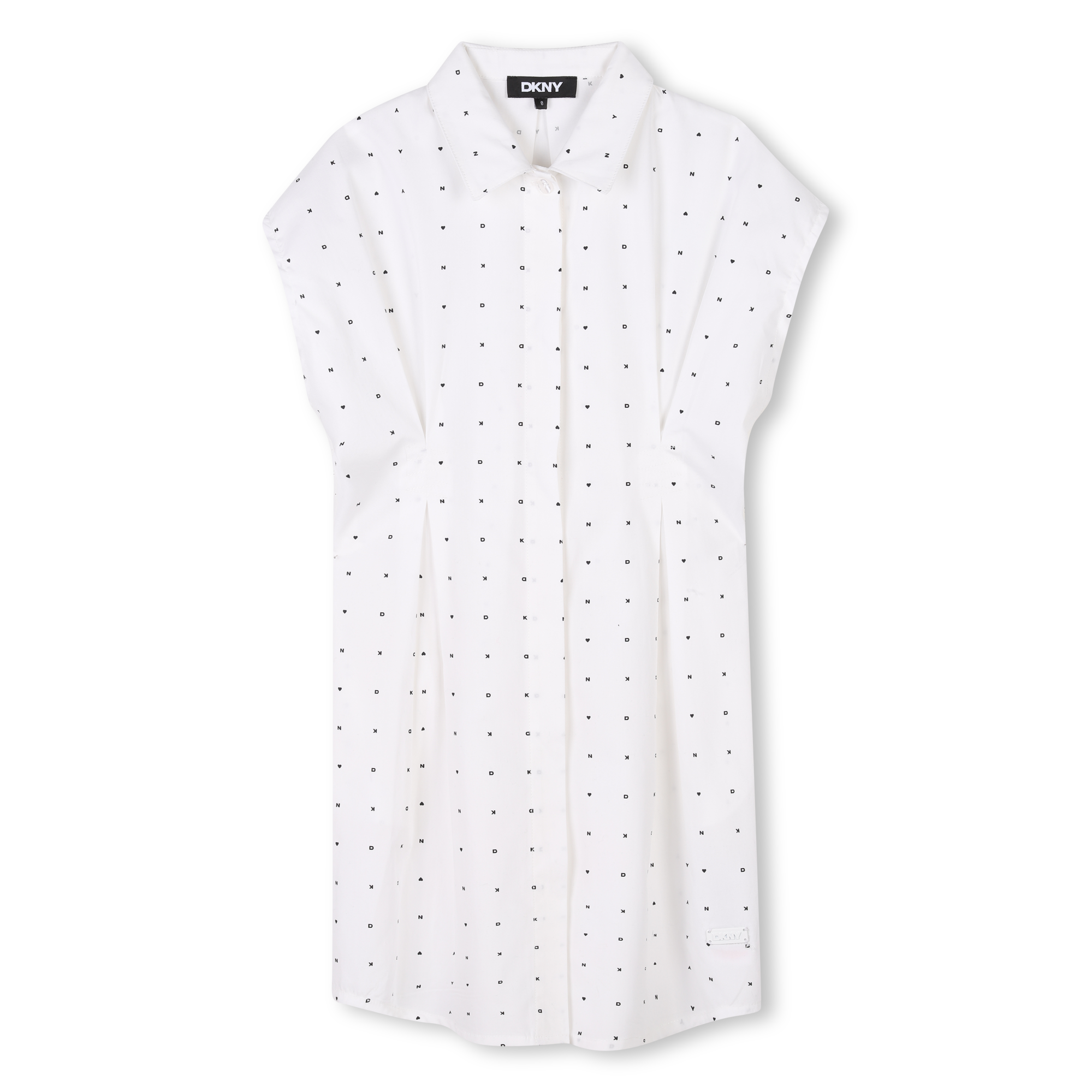 Robe DKNY En Soie Beige - Coupe Chemisier Manches Courtes, Taille 8, Occasion Très Bon état