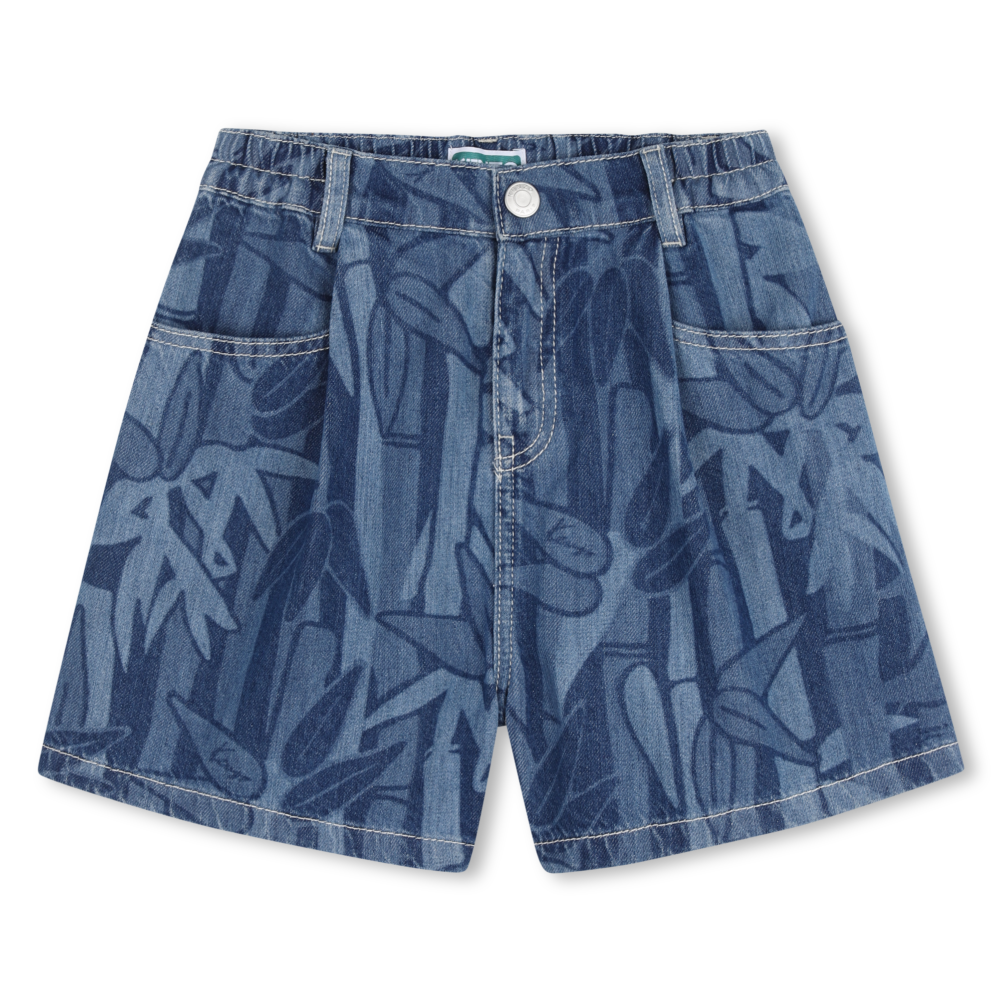 Kenzo Kids - Short En Jean - Imprime - Fille - 4 Ans