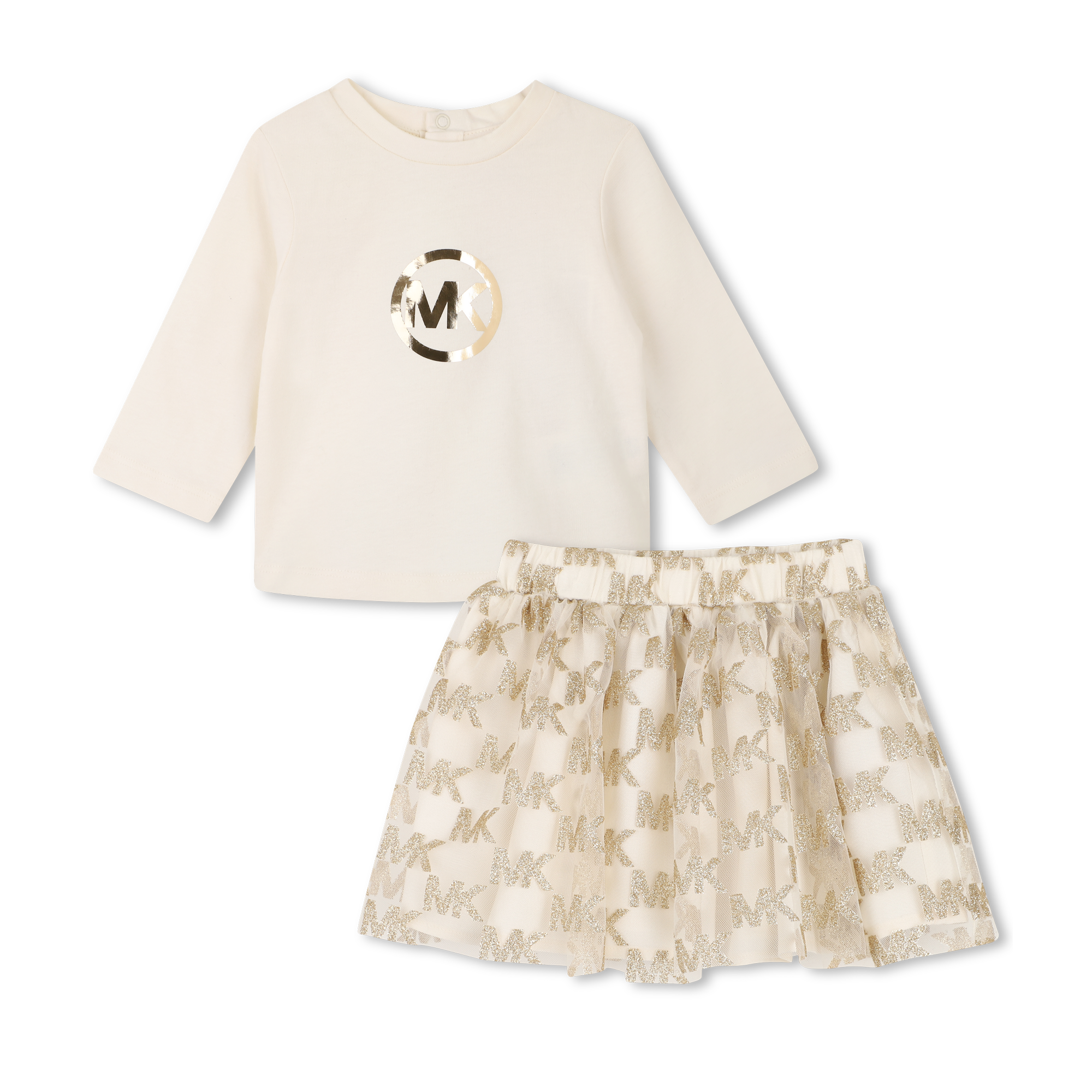 Michael Kors - Ensemble Tee-shirt Et Jupe - Riz - Fille - 18 Mois