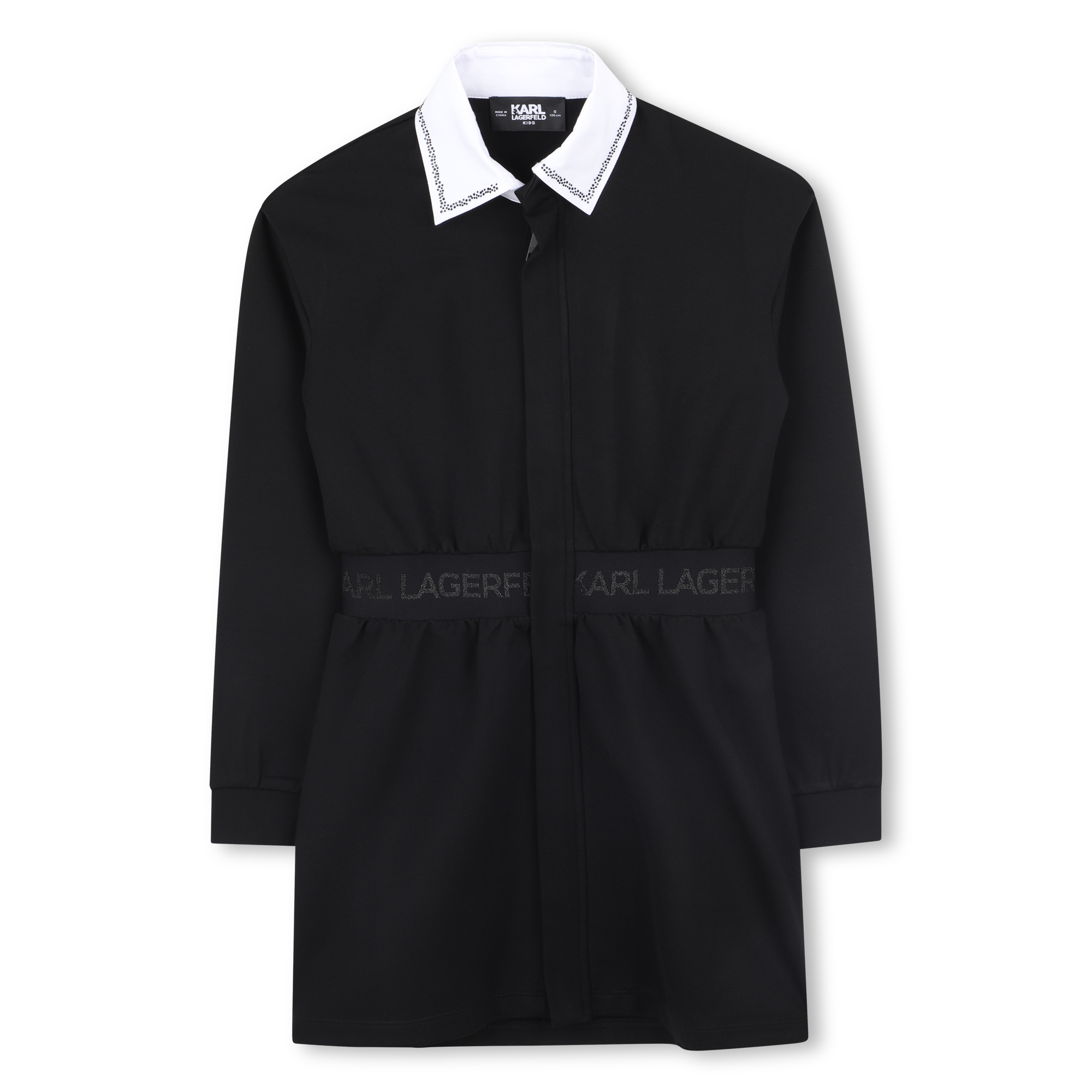 Karl Lagerfeld Kids - Robe À Manches Longues - Black - Fille - 2 Ans