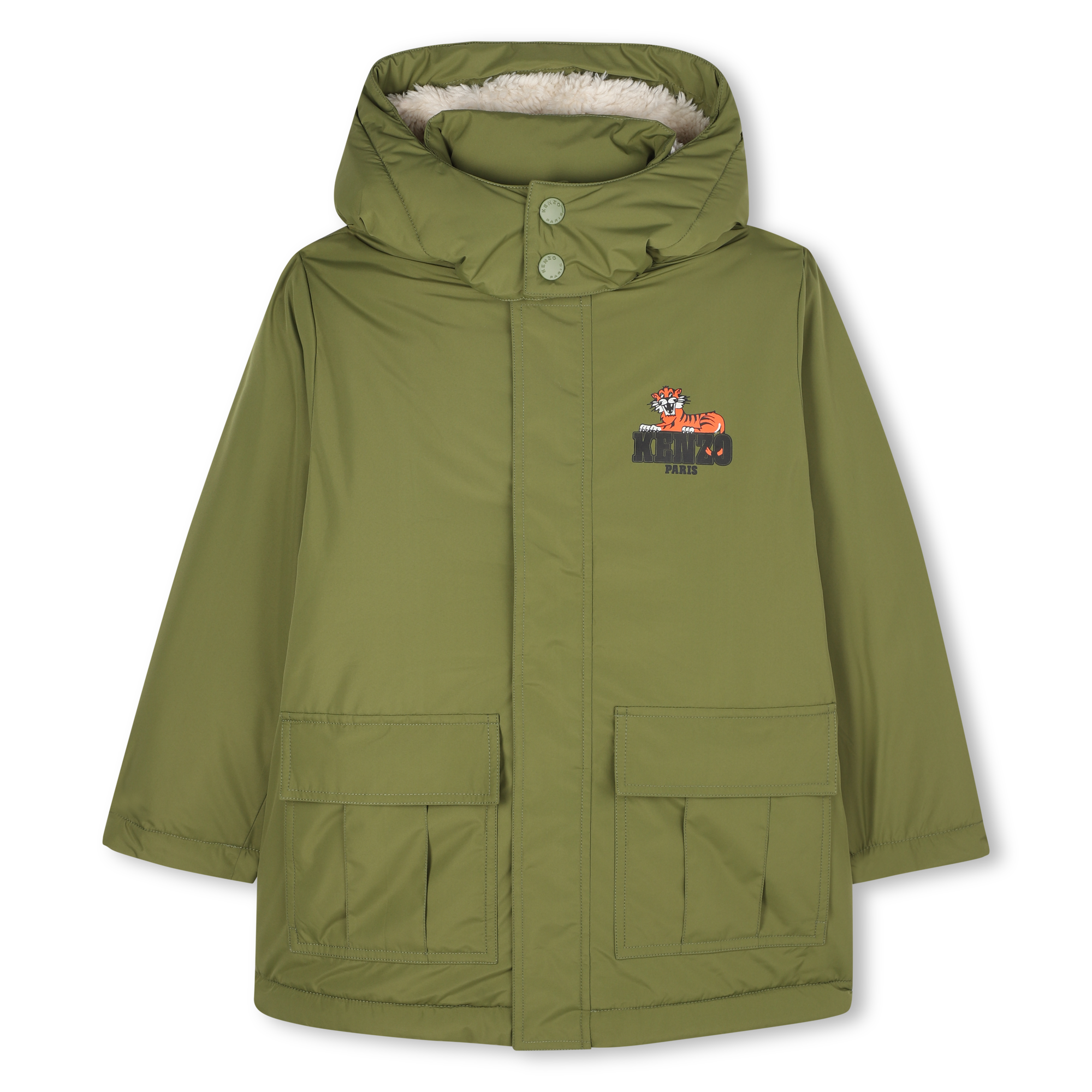 Kenzo Kids - Parka À Capuche - Sphagnum - Garçon - 4 Ans Kenzo Kids - Parka À Capuche - Sphagnum - Garçon - 4 Ans